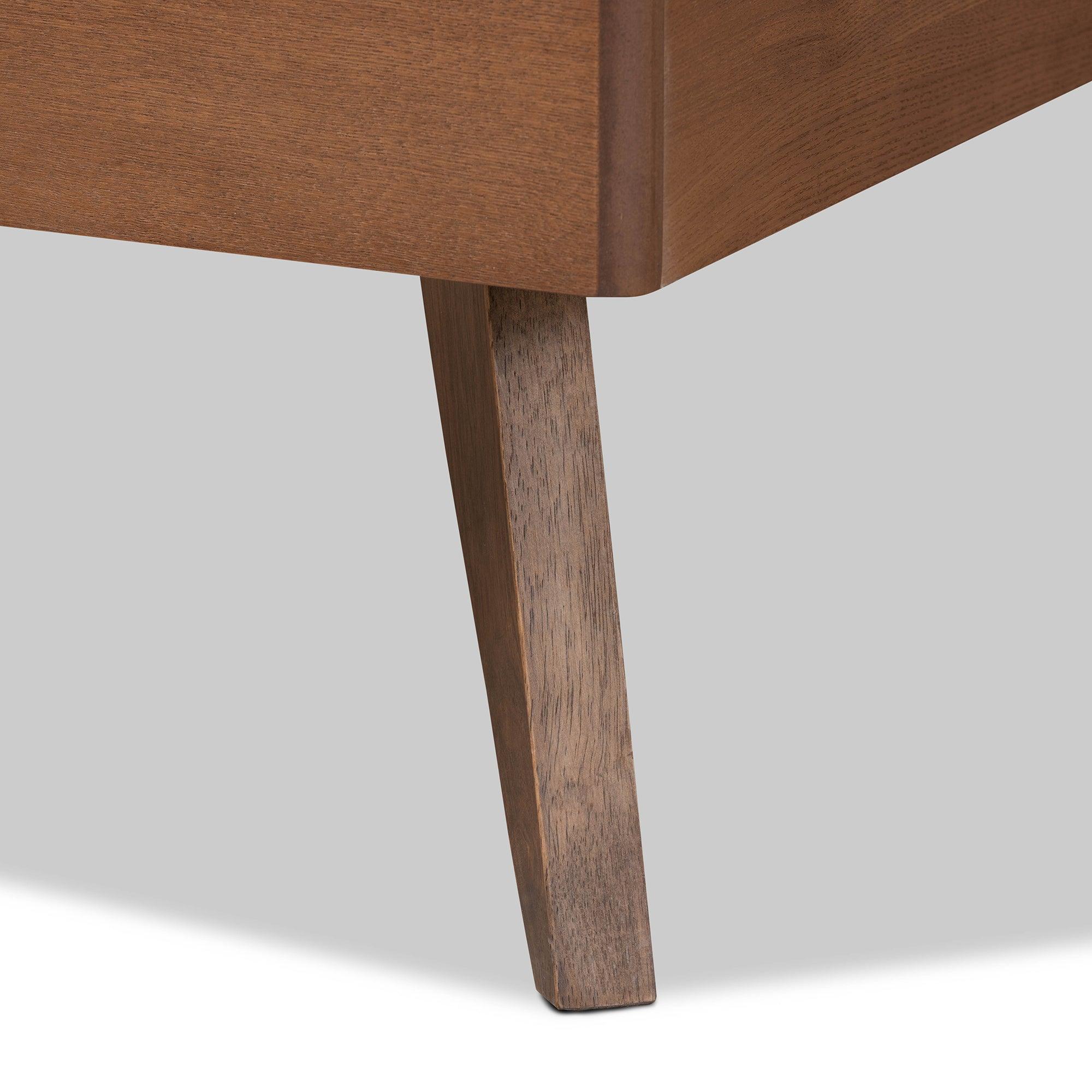 Amira Mid-Century Modern Transitional Ash Finished Wood Platform Bed