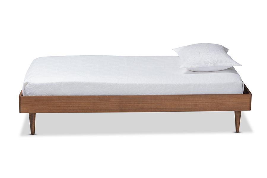Rina Mid-Century Modern Ash Finished Wood Platform Bed