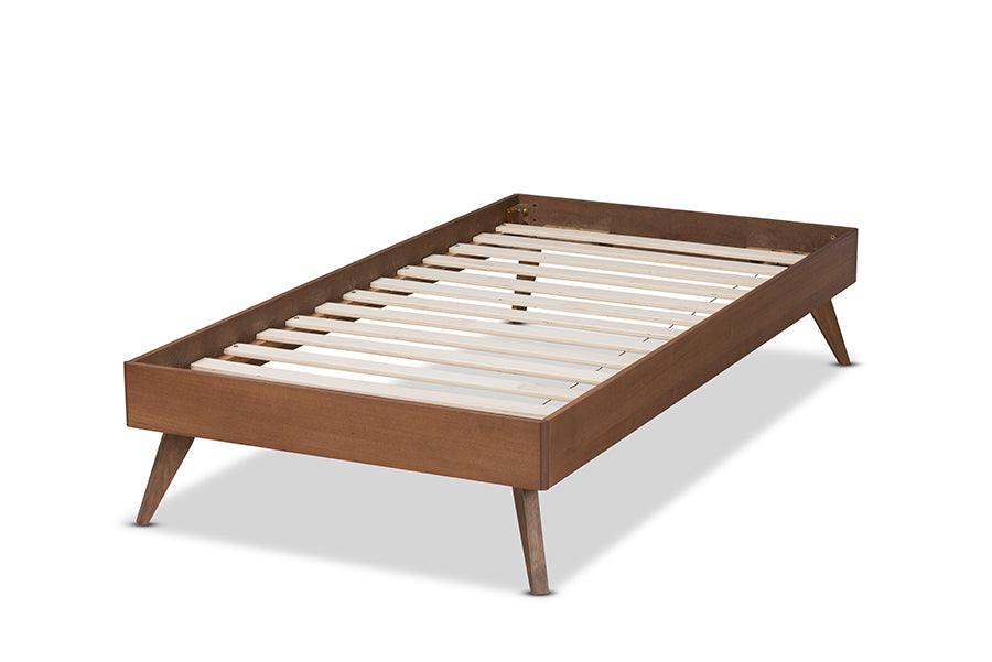 Lissette Mid-Century Modern Ash Finished Wood Platform Bed