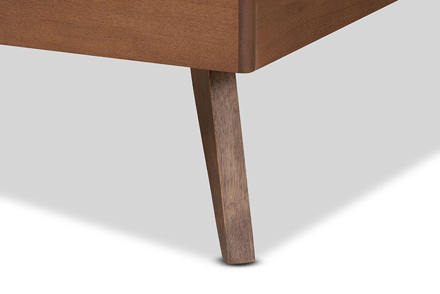 Lissette Mid-Century Modern Ash Finished Wood Platform Bed