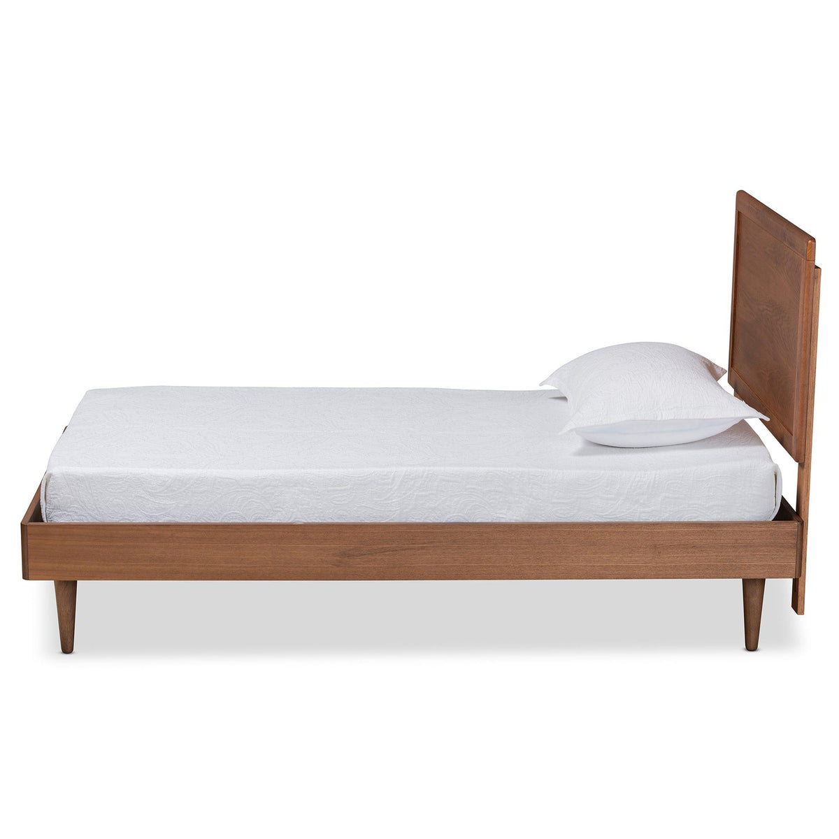 Hiro Mid-Century Modern Finished Wood Platform Bed
