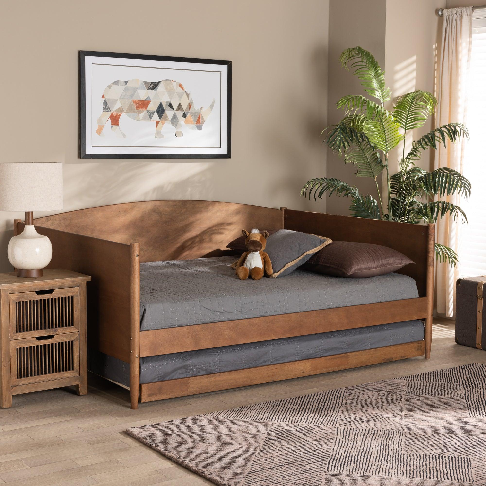 Veles Mid-Century Modern Ash Finished Wood Daybed