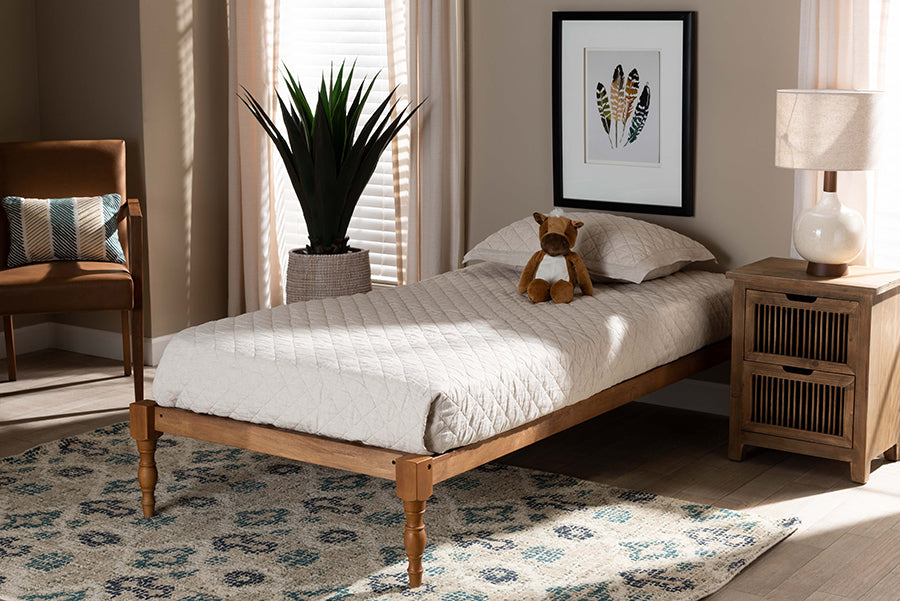 Iseline Modern and Contemporary Finished Wood Platform Bed