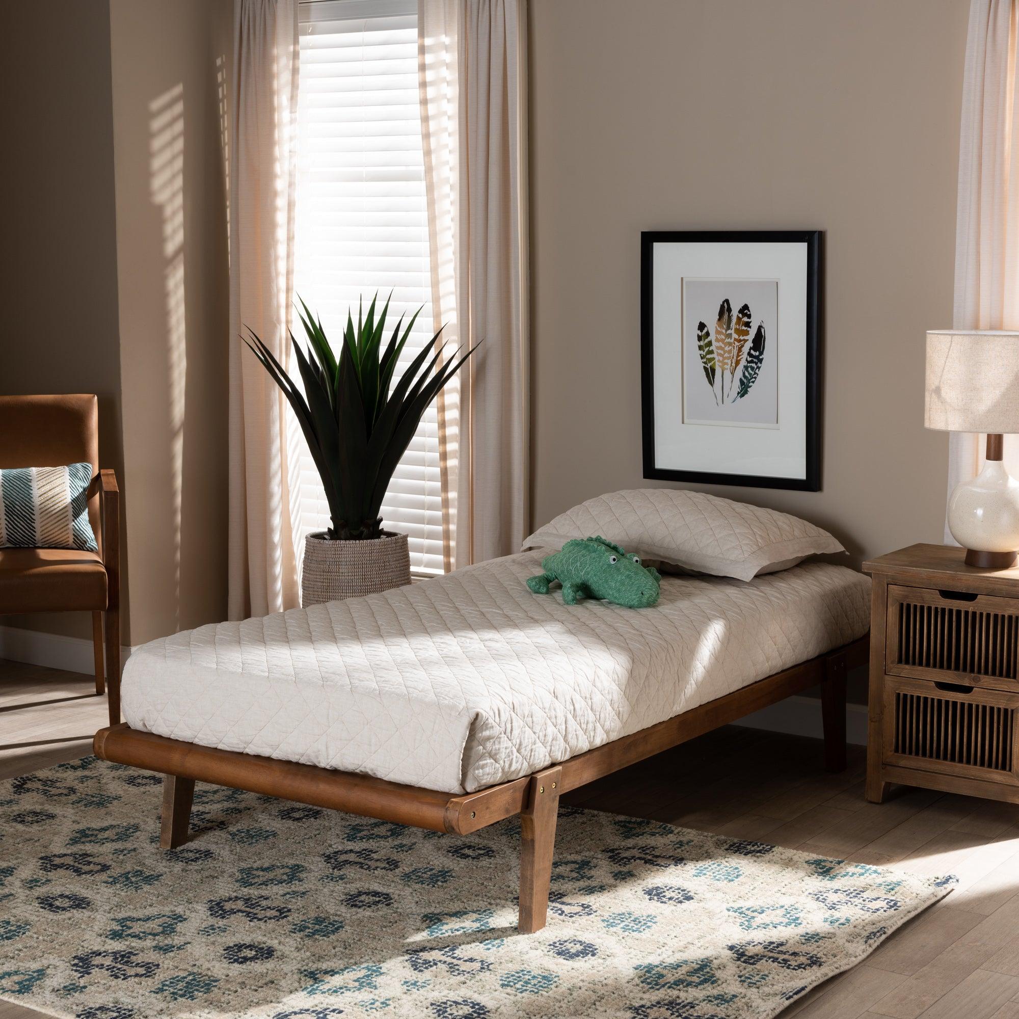 Kaia Mid-Century Modern Finished Wood Platform Bed