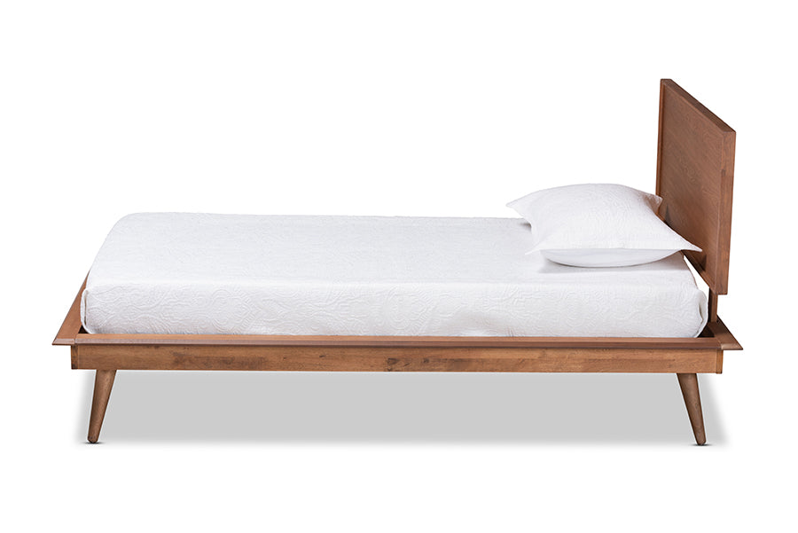 Karine Mid-Century Modern Finished Wood Platform Bed