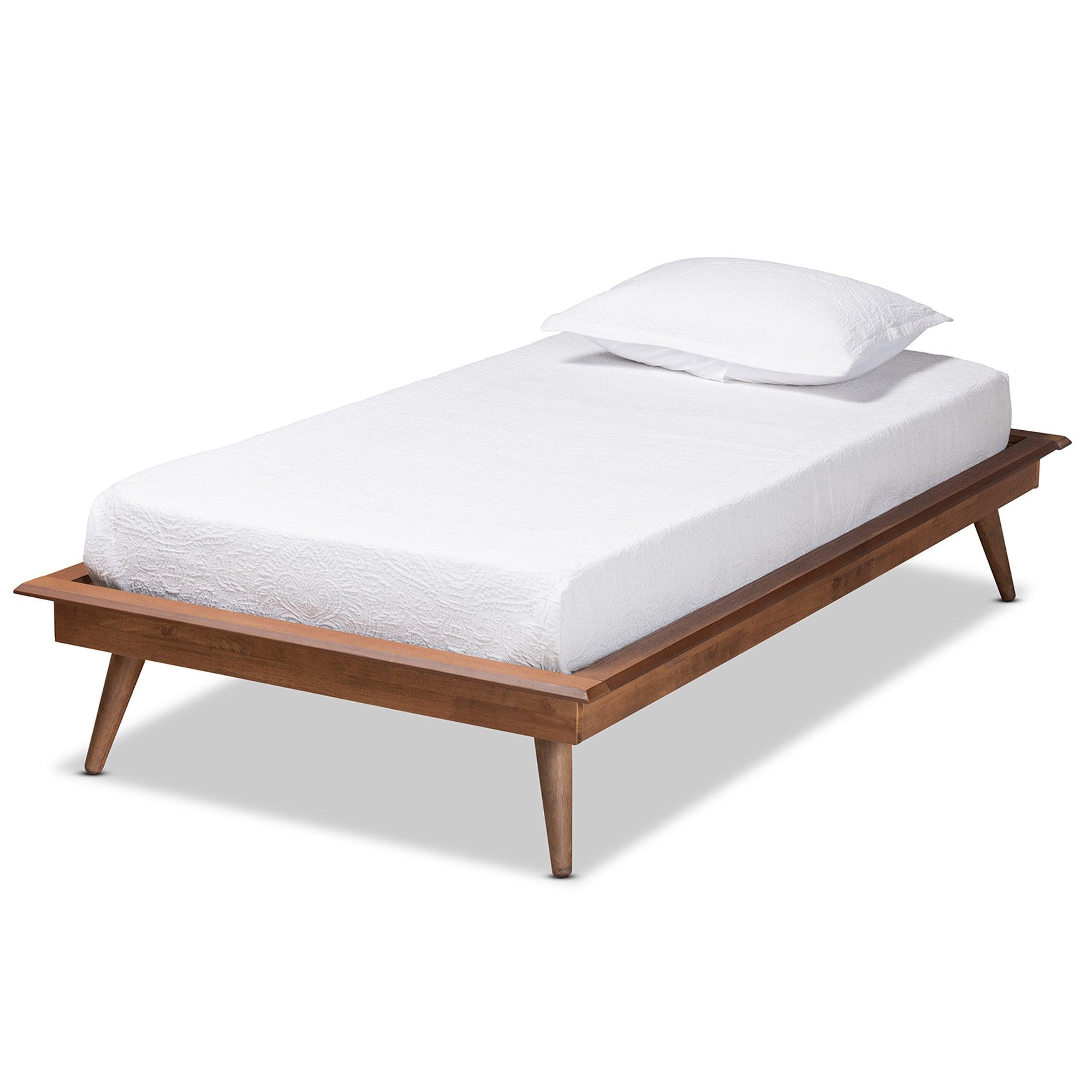 Karine Mid-Century Modern Finished Wood Platform Bed