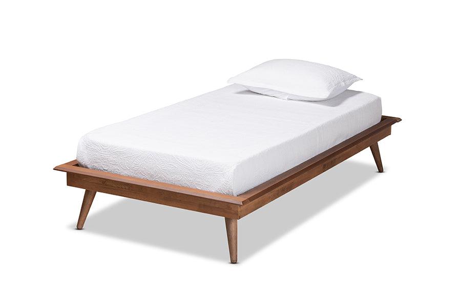 Karine Mid-Century Modern Finished Wood Platform Bed