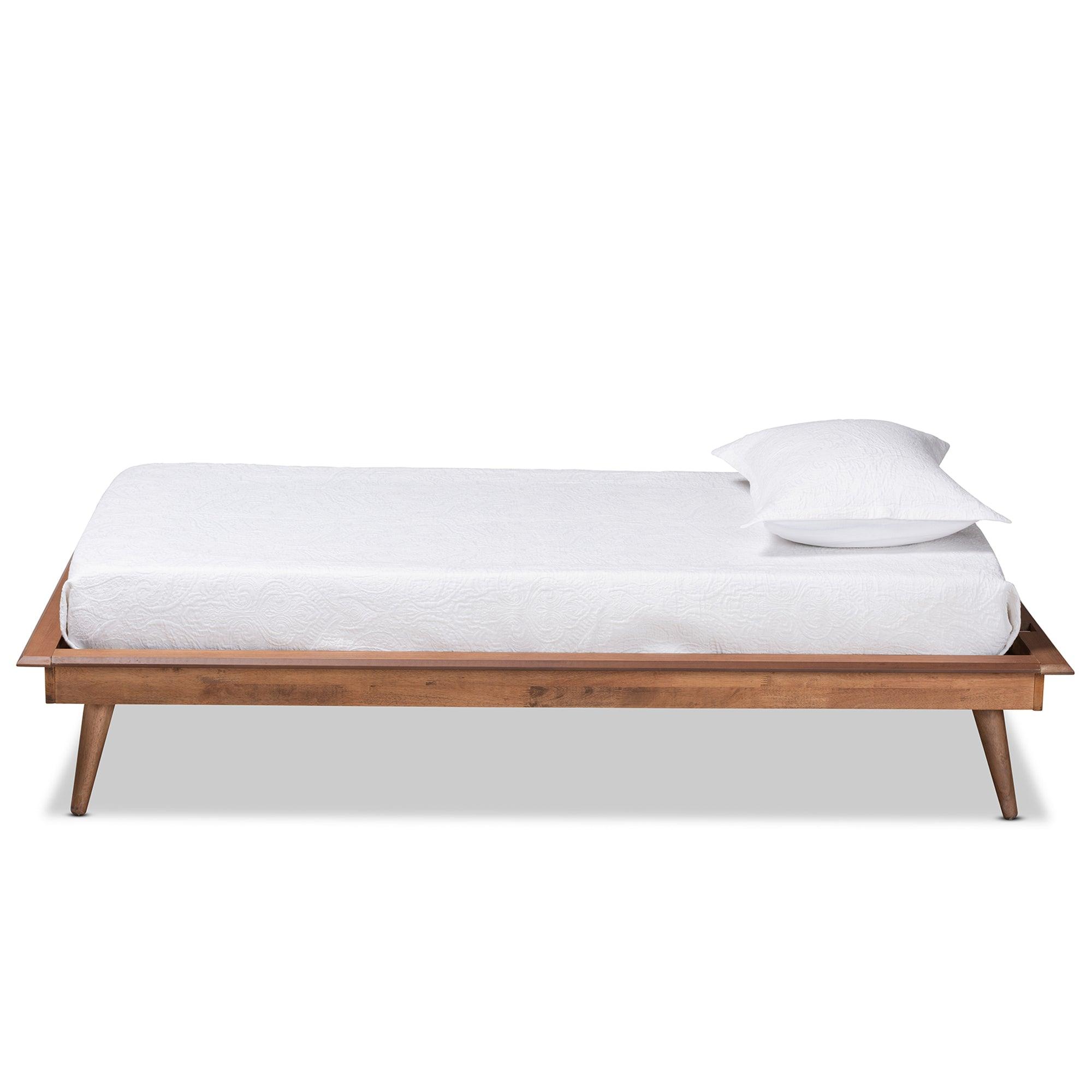 Karine Mid-Century Modern Finished Wood Platform Bed