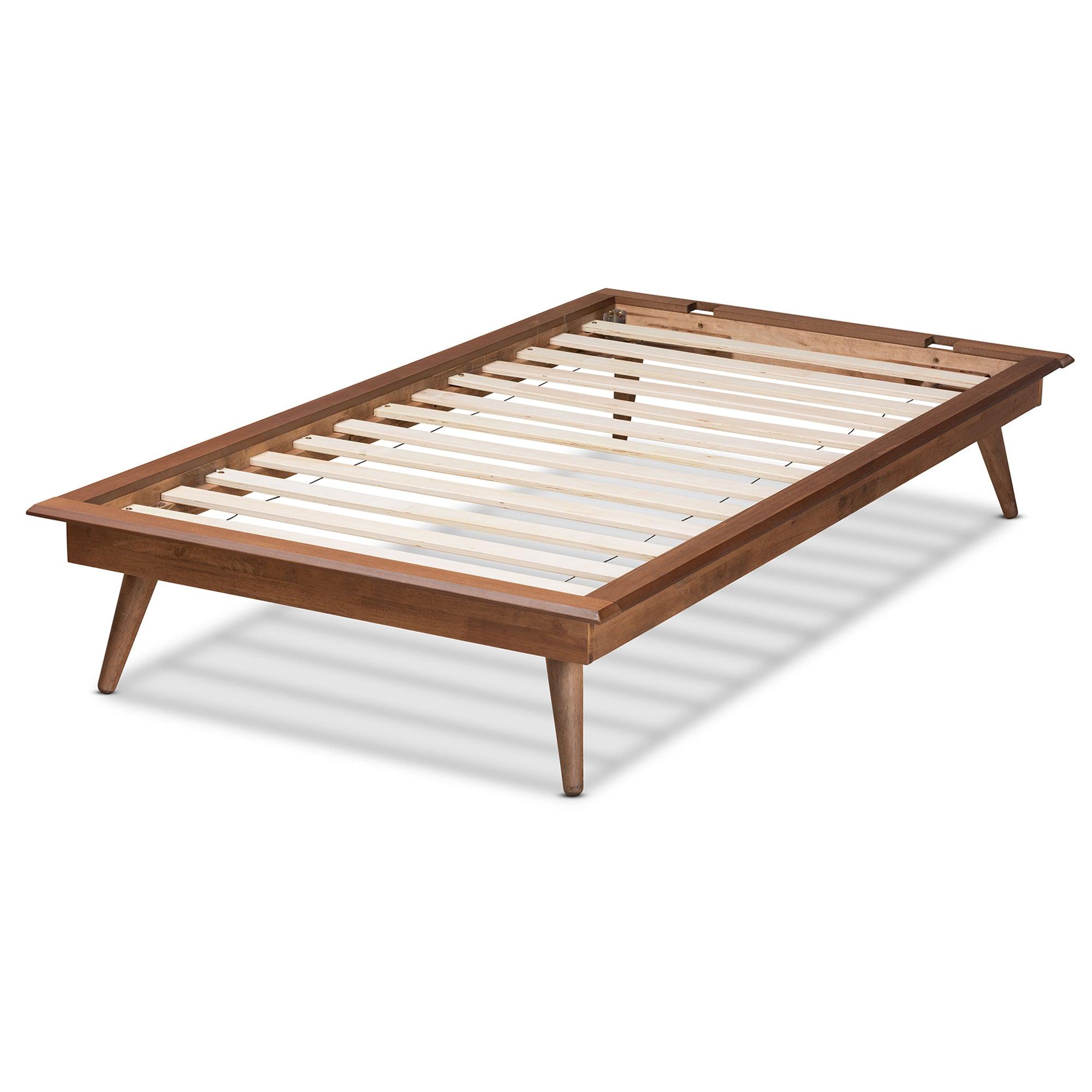 Karine Mid-Century Modern Finished Wood Platform Bed