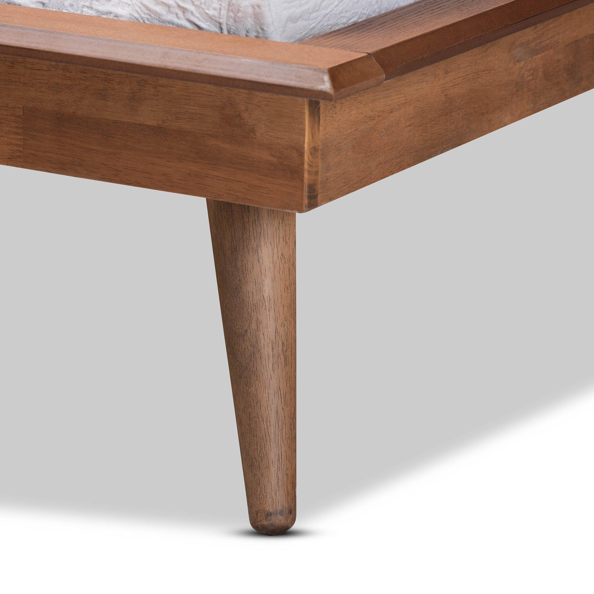 Karine Mid-Century Modern Finished Wood Platform Bed