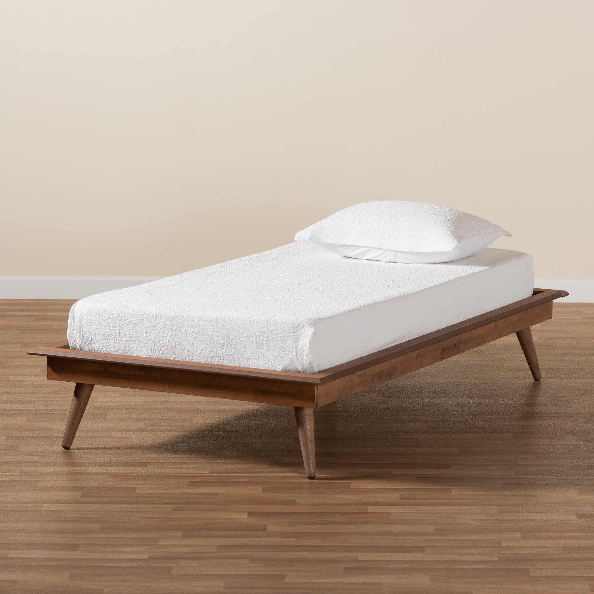 Karine Mid-Century Modern Finished Wood Platform Bed