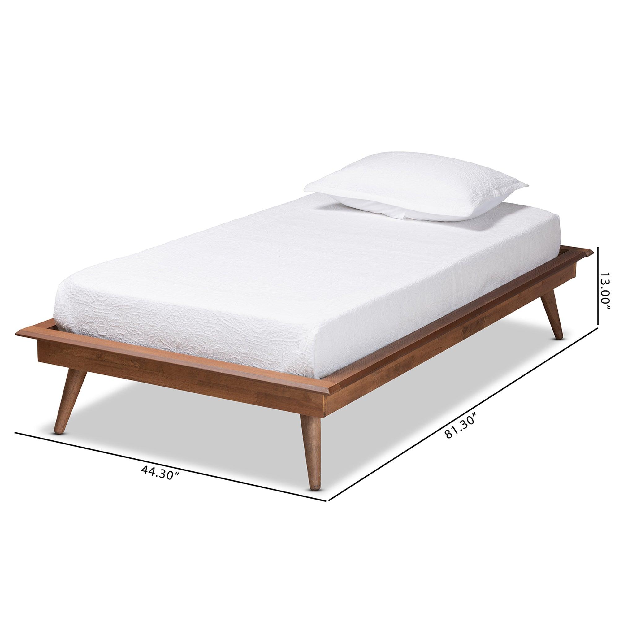 Karine Mid-Century Modern Finished Wood Platform Bed