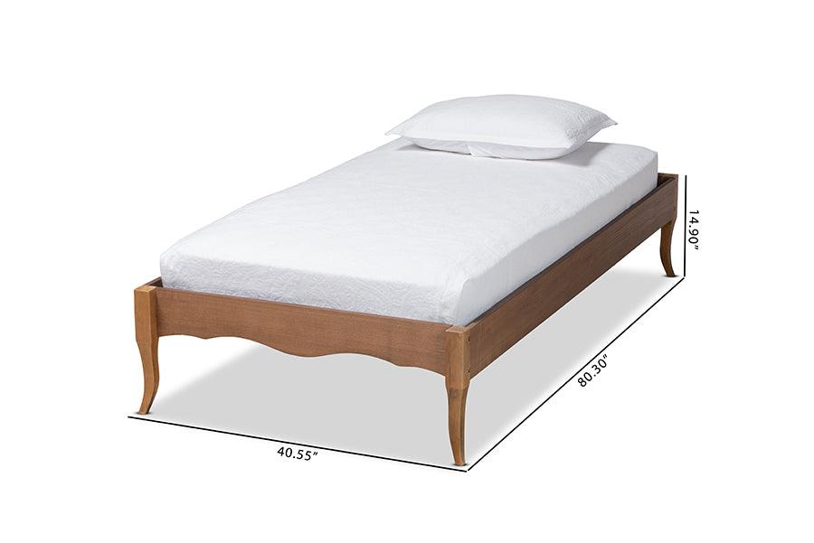 Marieke Vintage French Inspired Ash Finished Wood Platform Bed