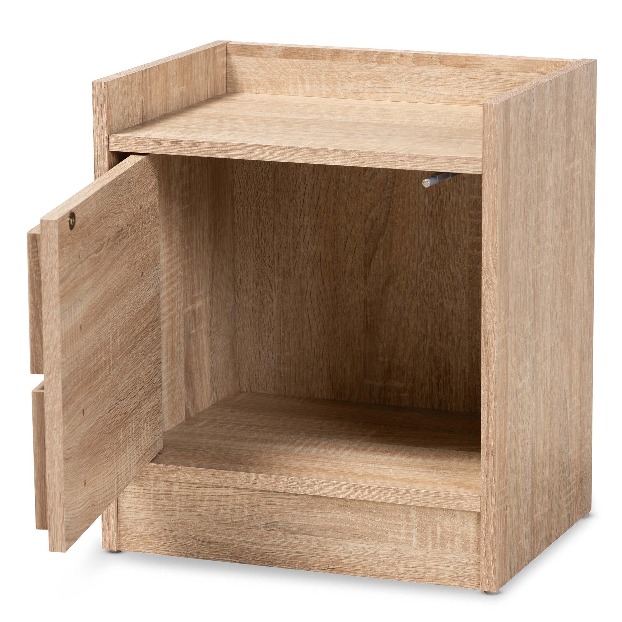 Hale Modern and Contemporary Finished Wood 1-Door Nightstand