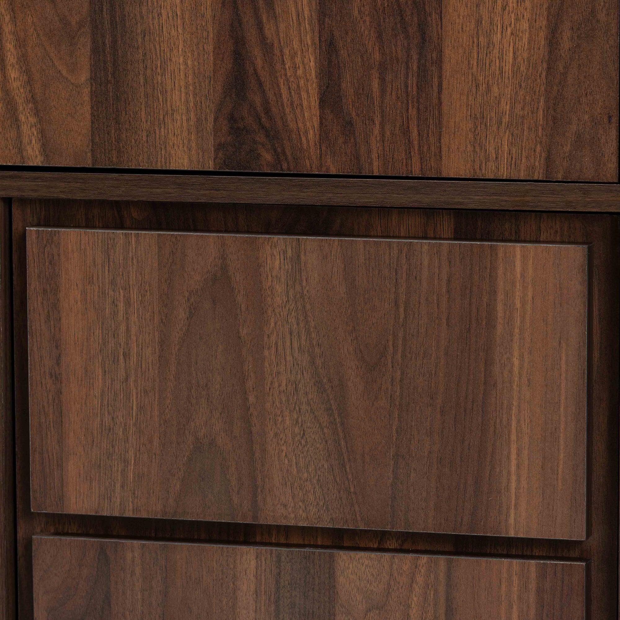 Neil Modern and Contemporary Finished Wood and Finished Metal Multipurpose Storage Cabinet