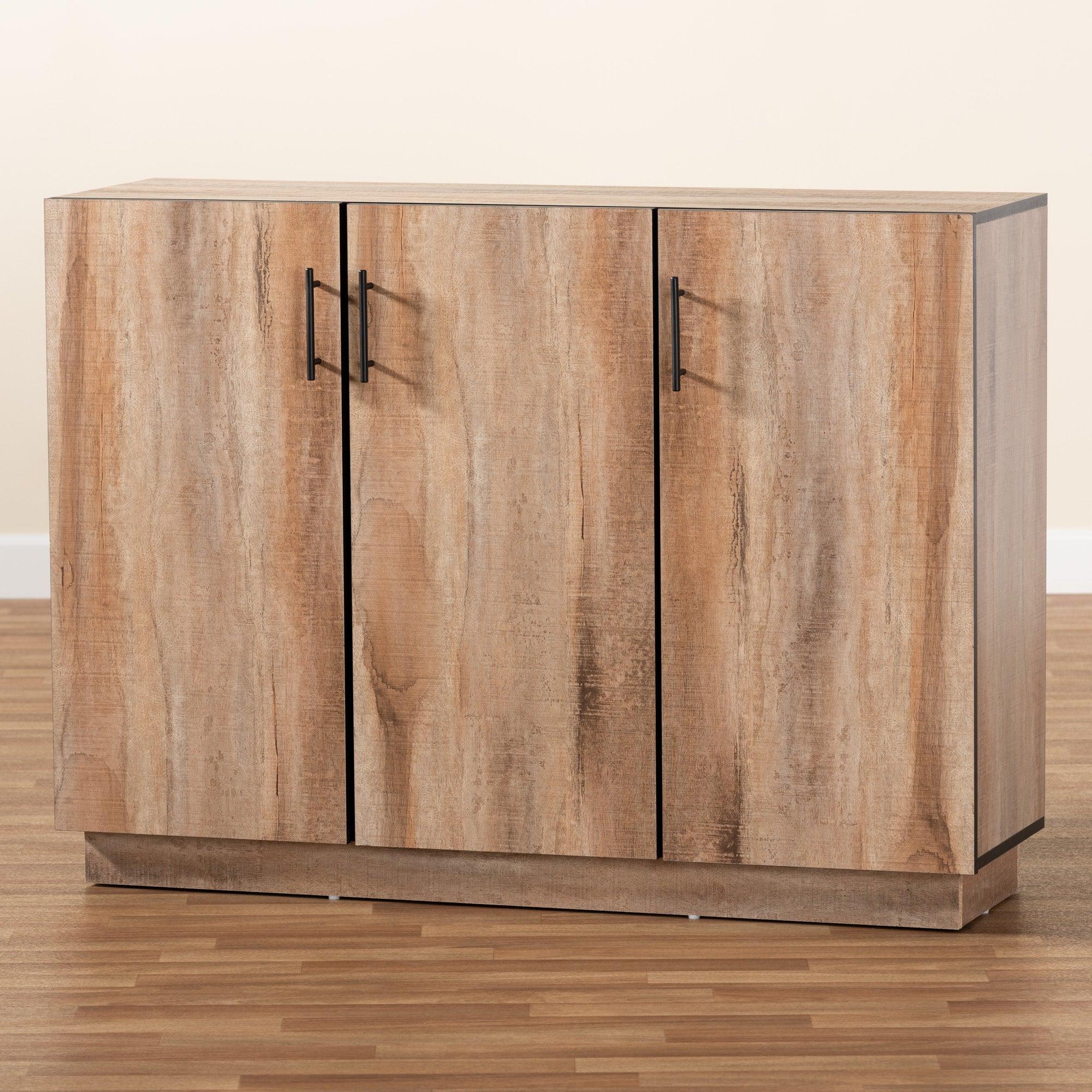 Patton Modern and Contemporary Finished Wood 3-Door Dining Room Sideboard Buffet