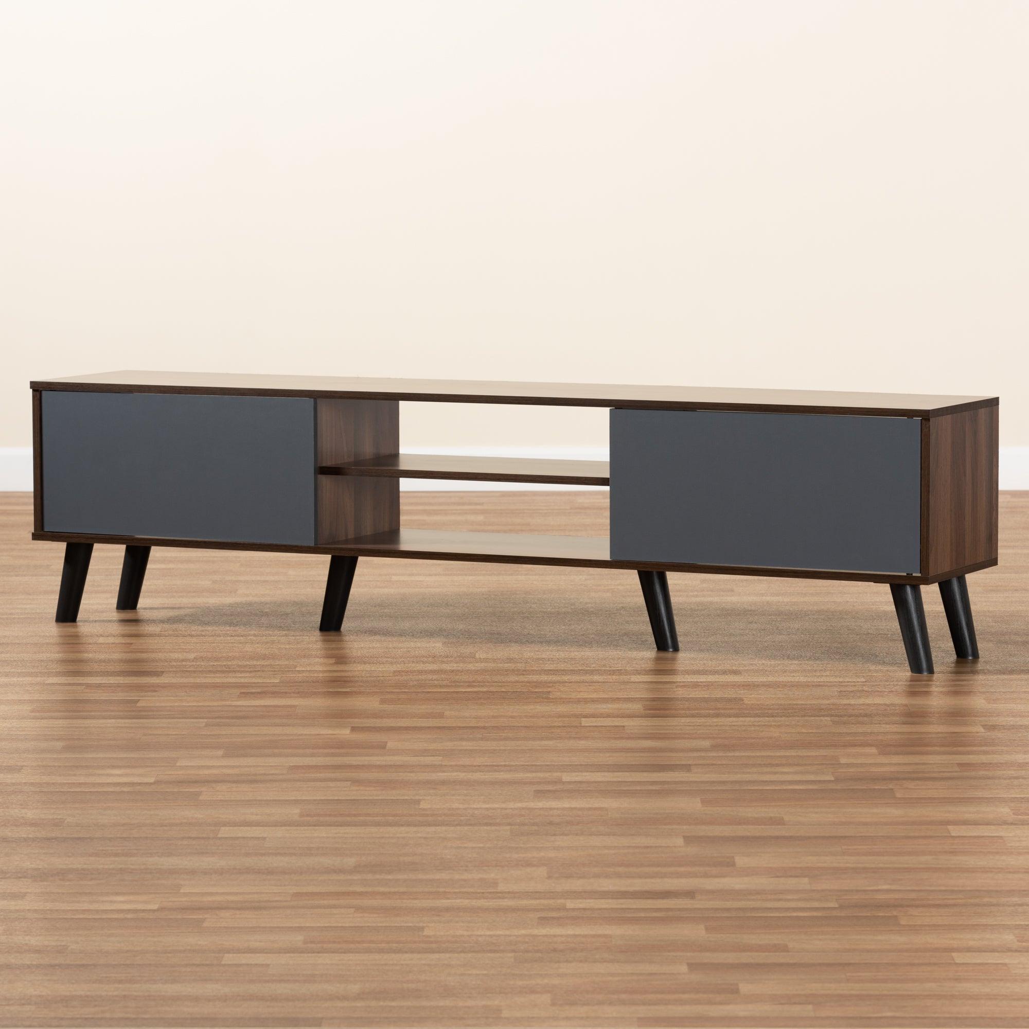 Clapton Modern and Contemporary Multi-Tone and Finished Wood TV Stand