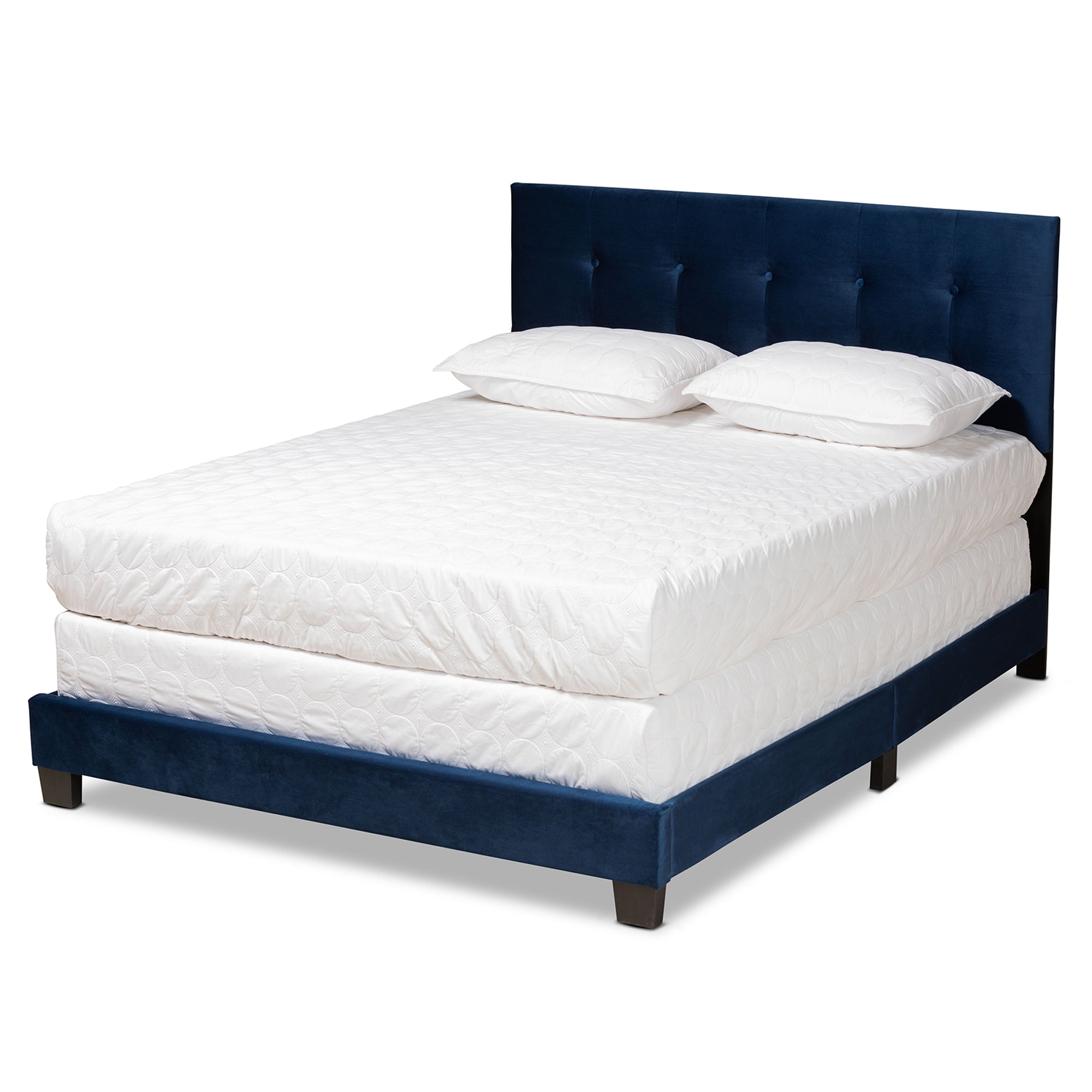 Caprice Modern and Contemporary Glam Velvet Fabric Upholstered Panel Bed