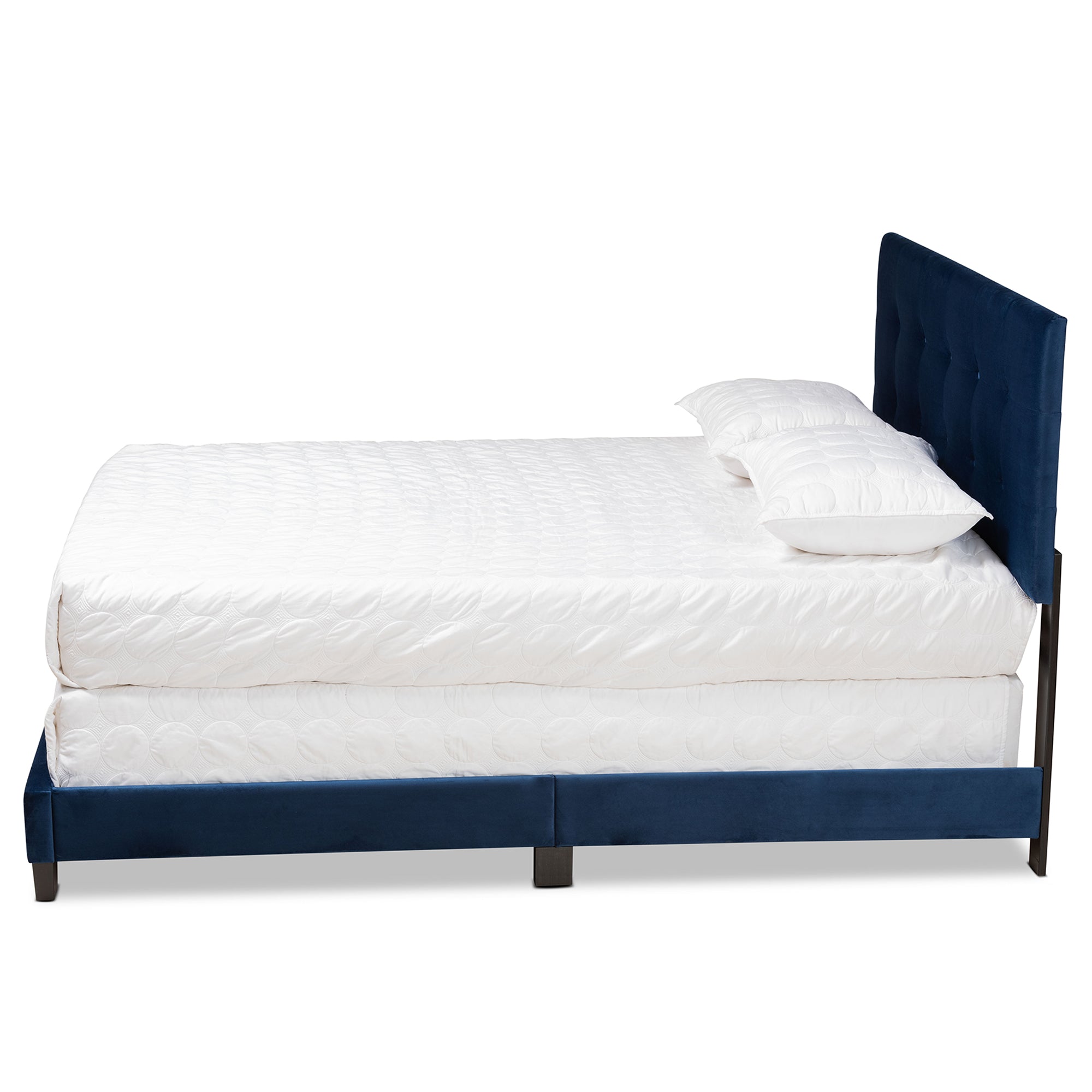 Caprice Modern and Contemporary Glam Velvet Fabric Upholstered Panel Bed