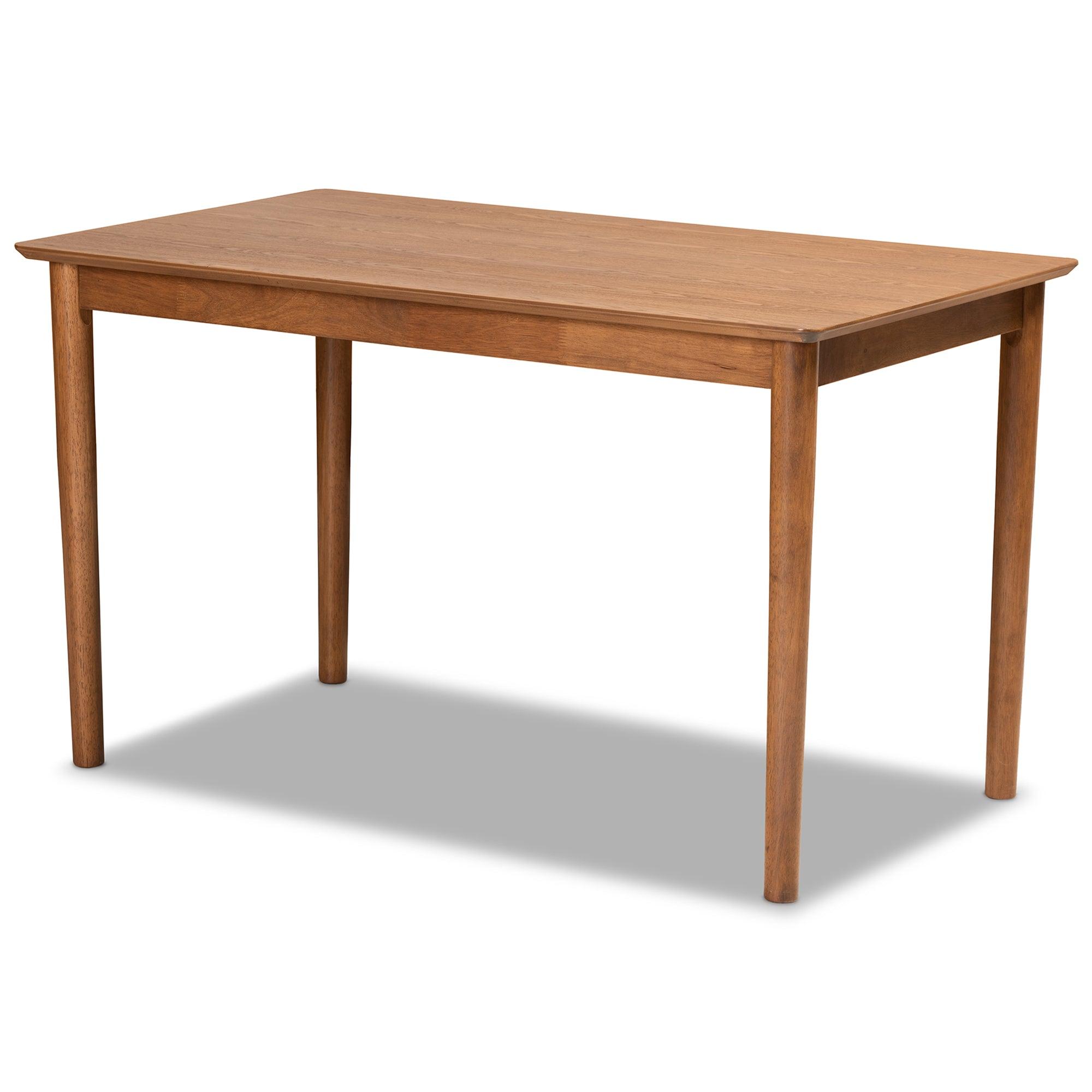 Sanford Mid-Century Modern Faux Leather Upholstered and Finished Wood 3-Piece Dining Nook Set