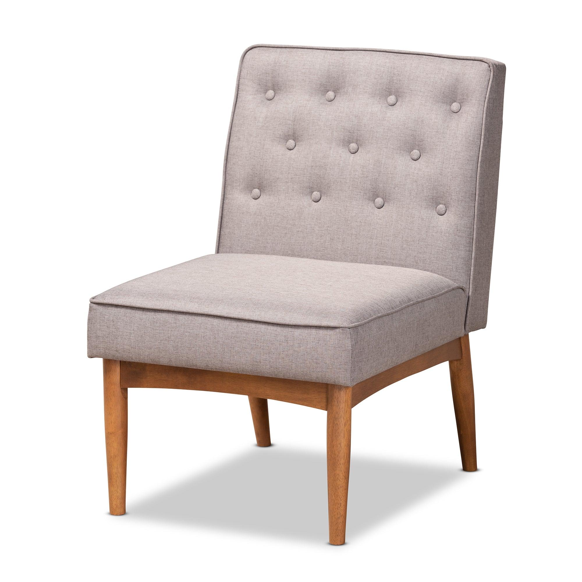 Riordan Mid-Century Modern Fabric Upholstered and Finished Wood 5-Piece Dining Nook Set