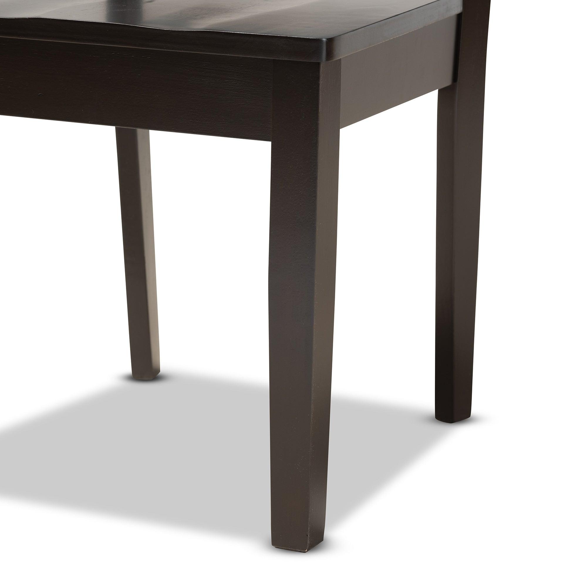 Mare Modern and Contemporary Transitional Finished Wood 5-Piece Dining Set