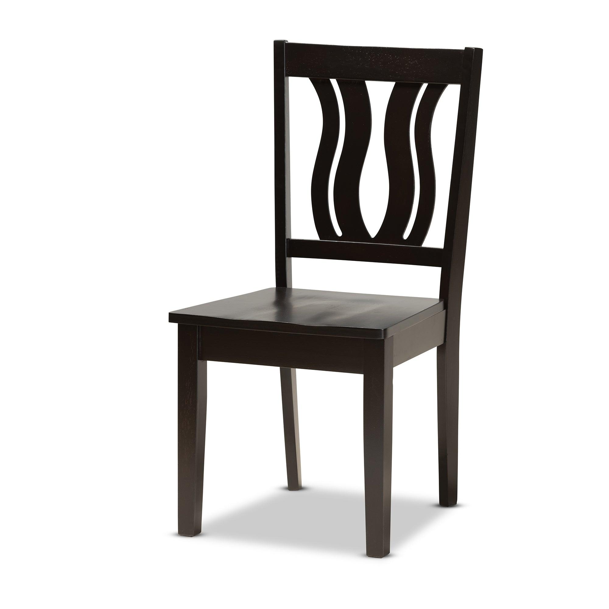 Elodia Modern and Contemporary Transitional Finished Wood 5-Piece Dining Set