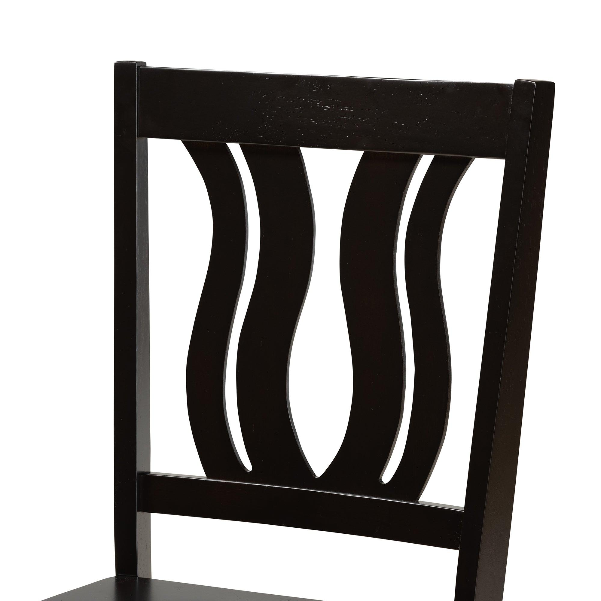 Elodia Modern and Contemporary Transitional Finished Wood 5-Piece Dining Set