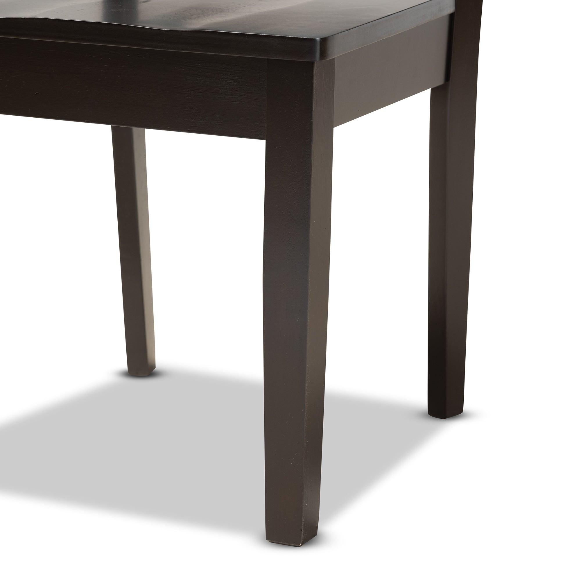 Elodia Modern and Contemporary Transitional Finished Wood 5-Piece Dining Set