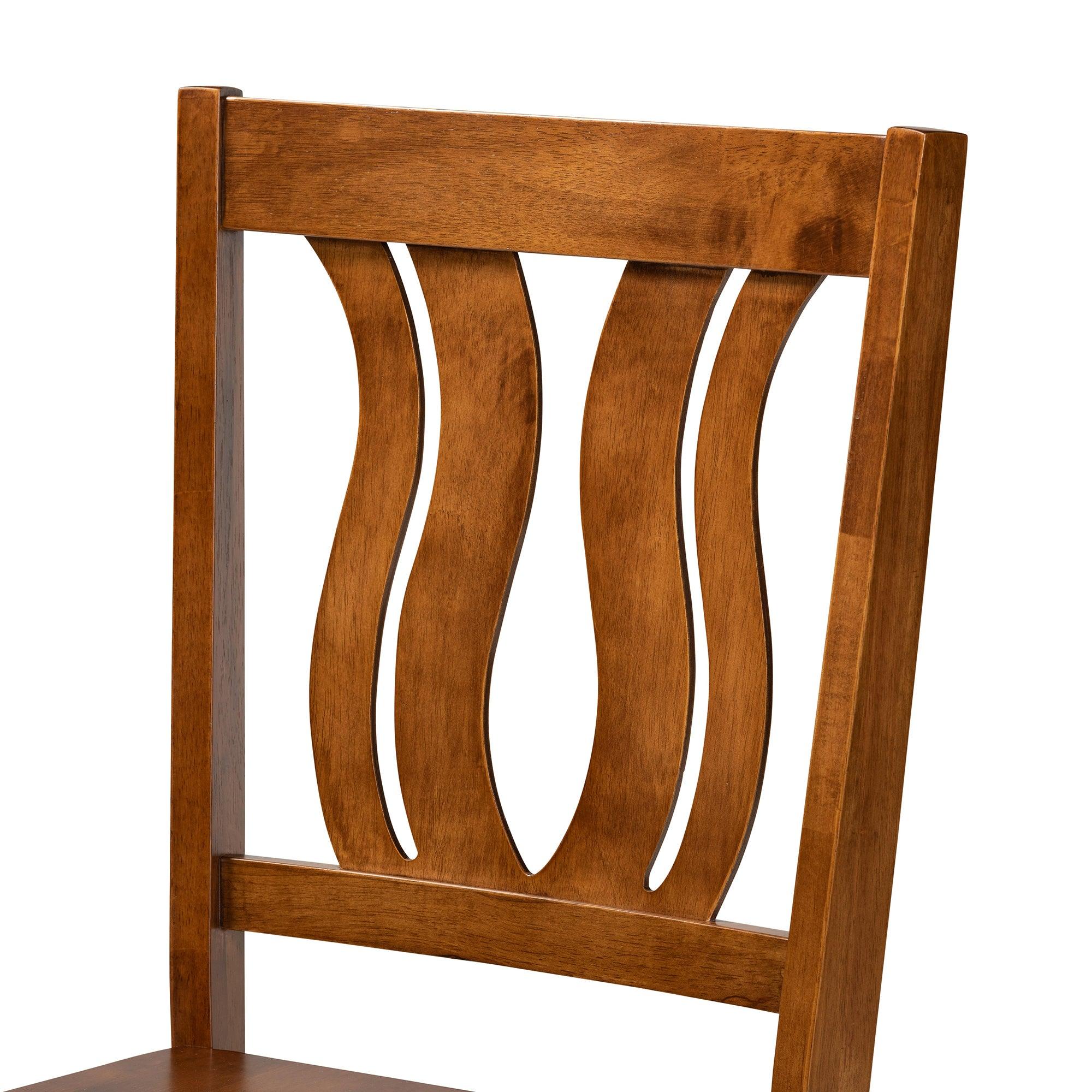 Elodia Modern and Contemporary Transitional Finished Wood 5-Piece Dining Set