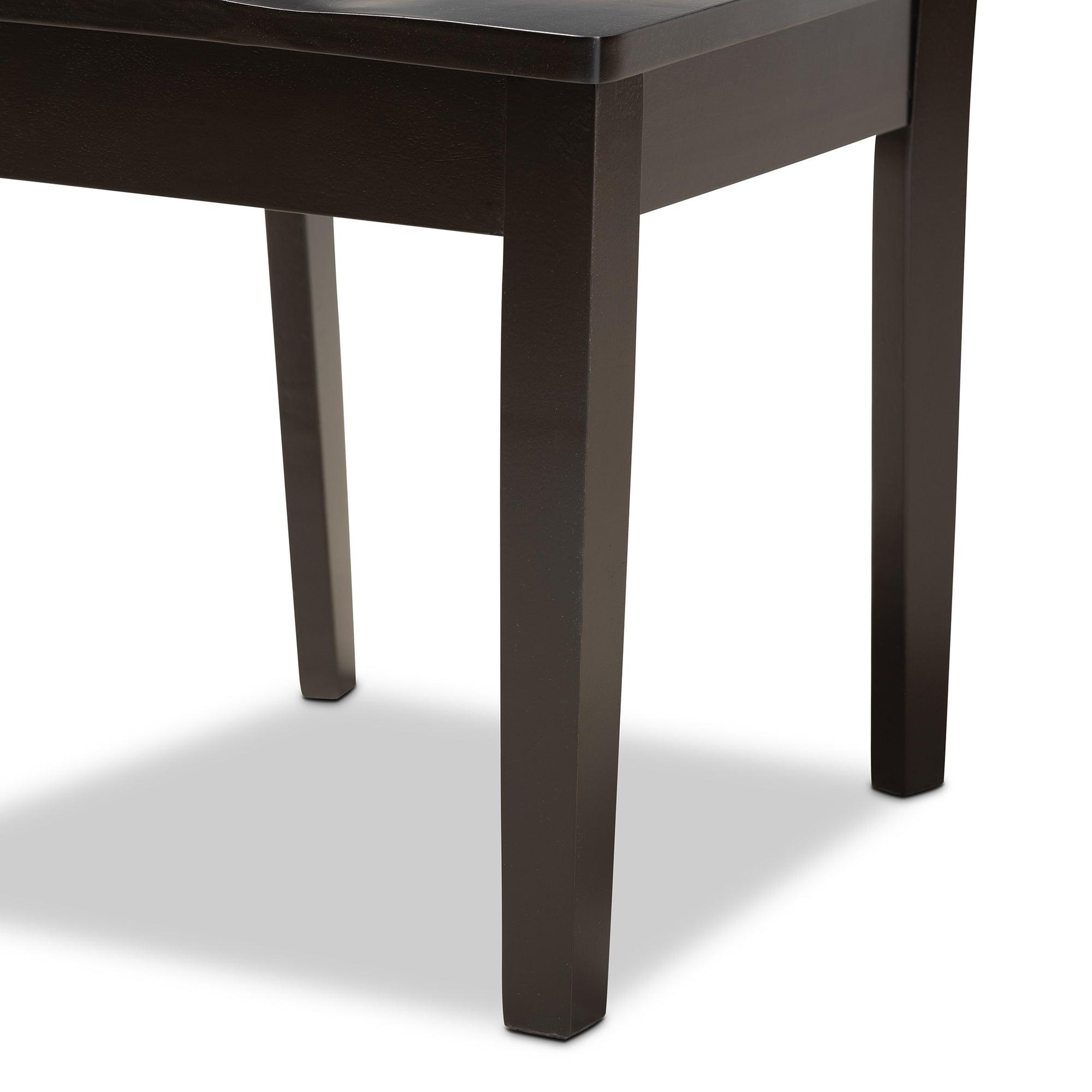 Mina Modern and Contemporary Transitional Finished Wood 5-Piece Dining Set
