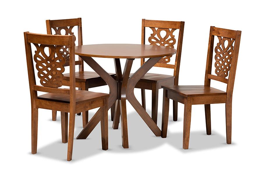Liese Modern and Contemporary Transitional Finished Wood 5-Piece Dining Set