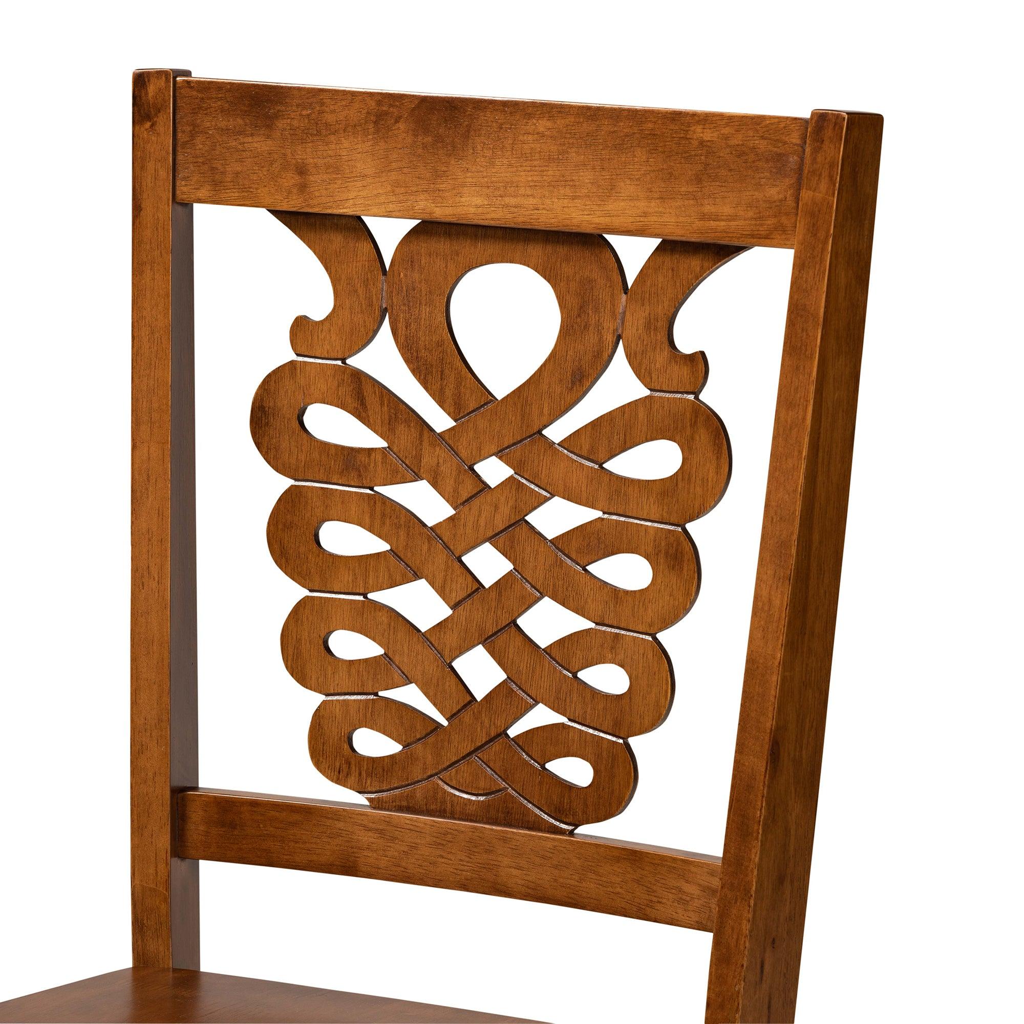 Mina Modern and Contemporary Transitional Finished Wood 5-Piece Dining Set