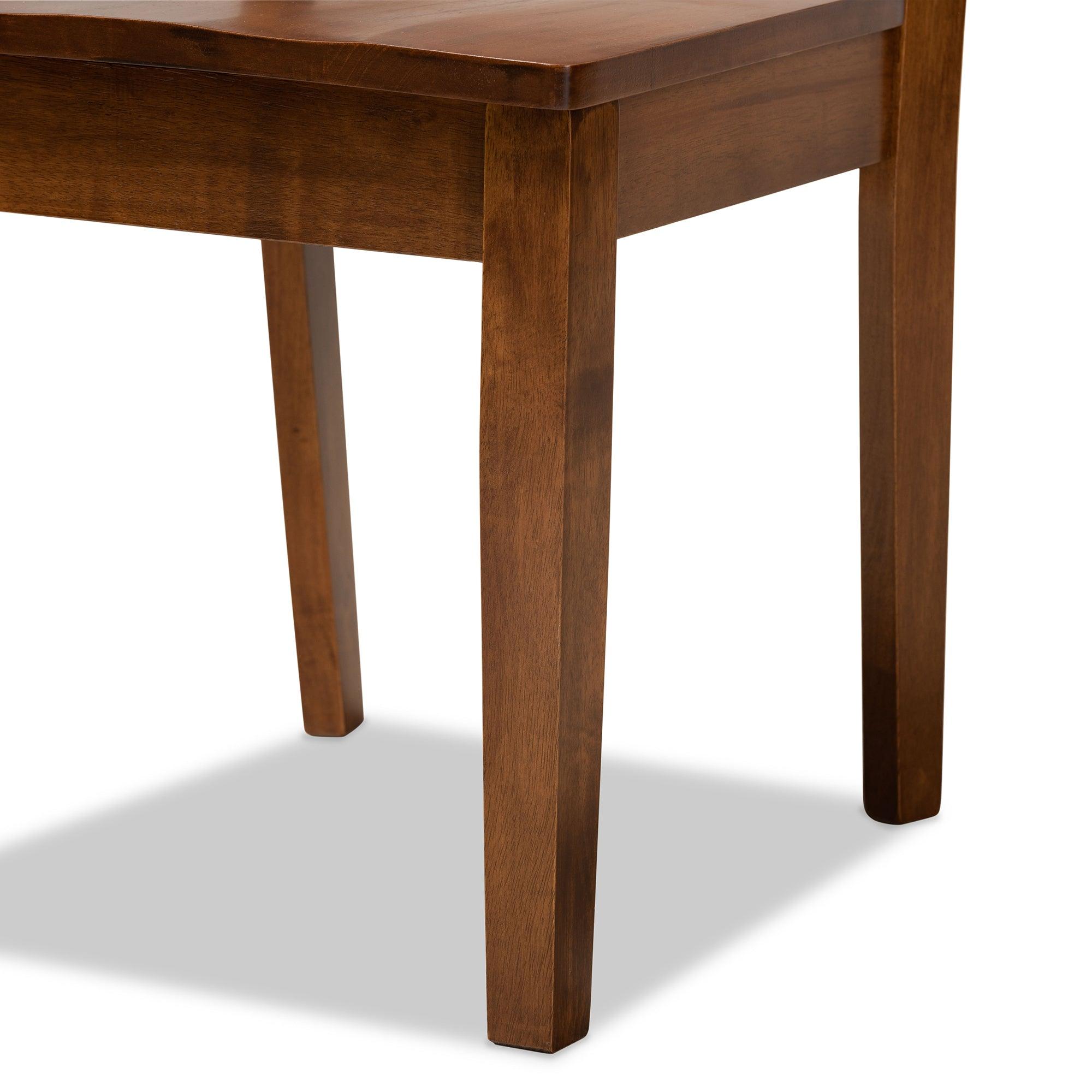 Mina Modern and Contemporary Transitional Finished Wood 5-Piece Dining Set