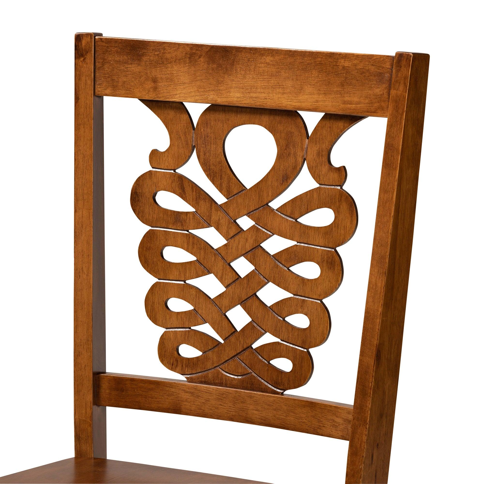 Wanda Modern and Contemporary Transitional Finished Wood 5-Piece Dining Set