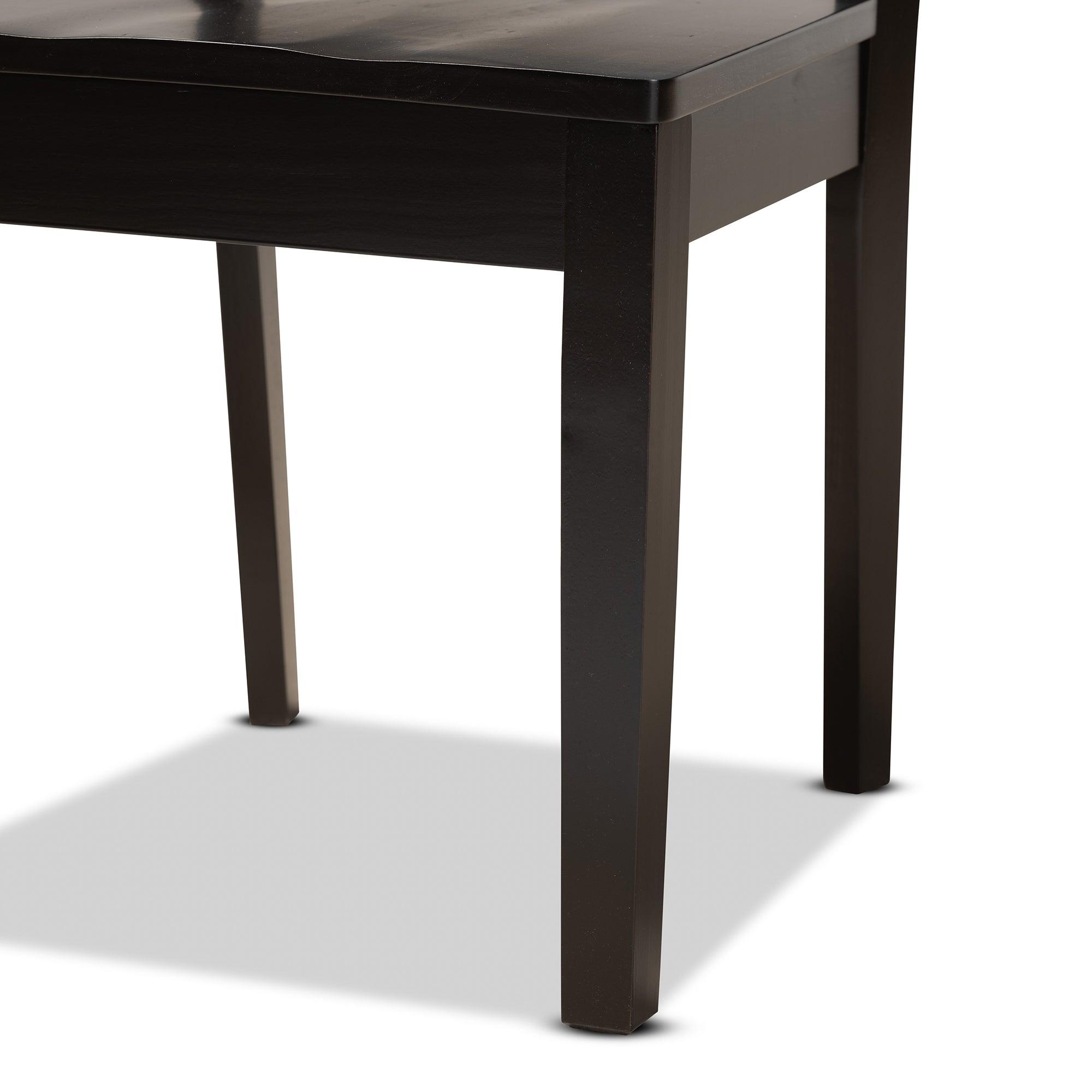 Rava Modern and Contemporary Finished Wood 5-Piece Dining Set