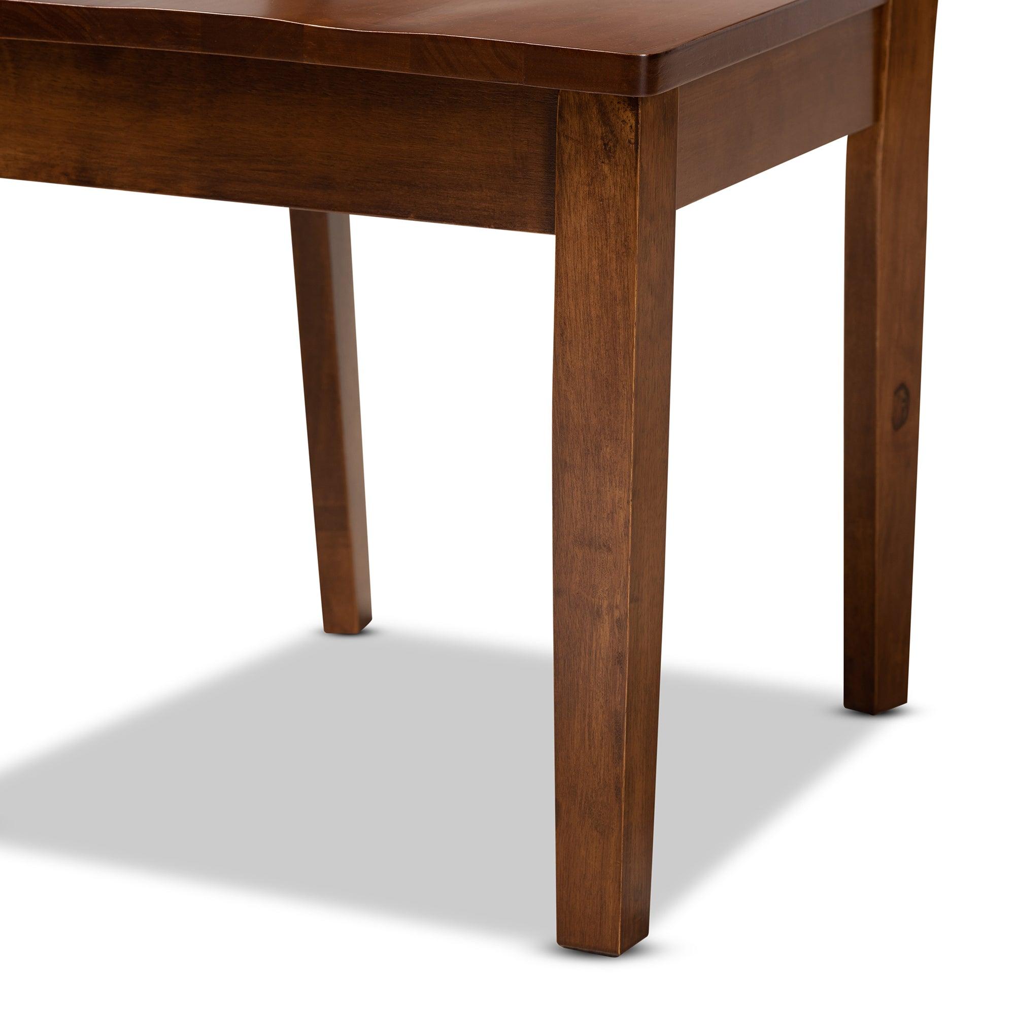 Rava Modern and Contemporary Finished Wood 5-Piece Dining Set