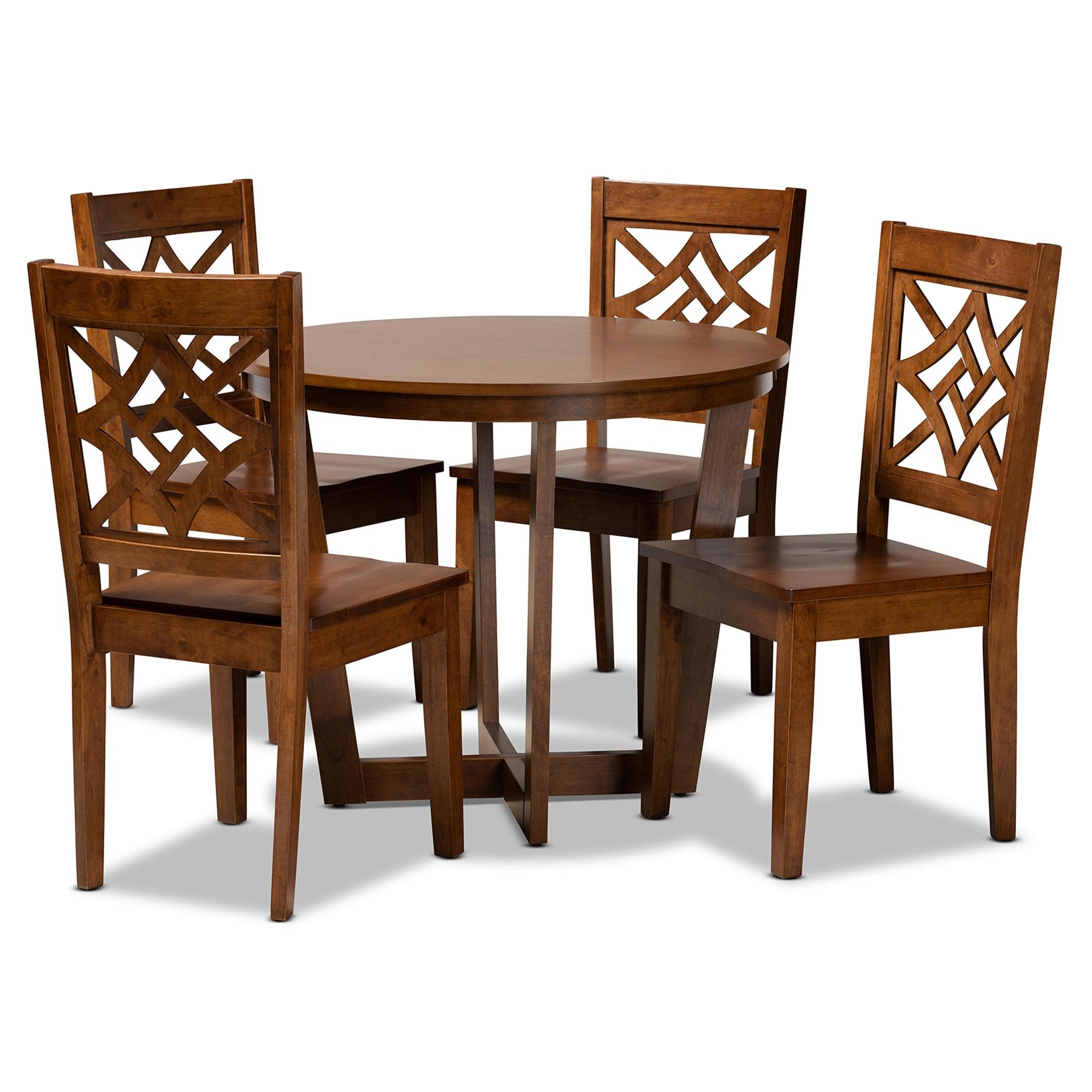 Brava Modern and Contemporary Finished Wood 5-Piece Dining Set