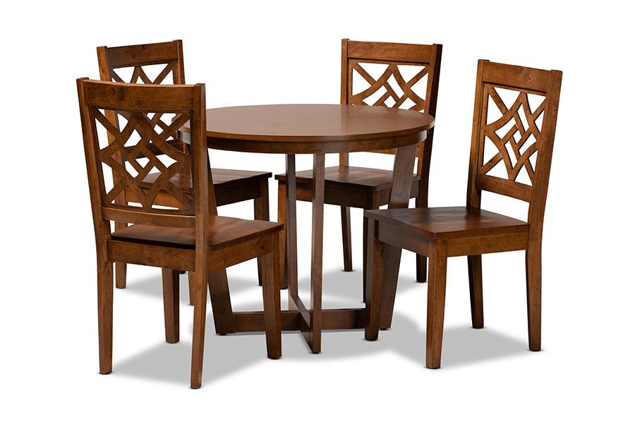 Brava Modern and Contemporary Finished Wood 5-Piece Dining Set