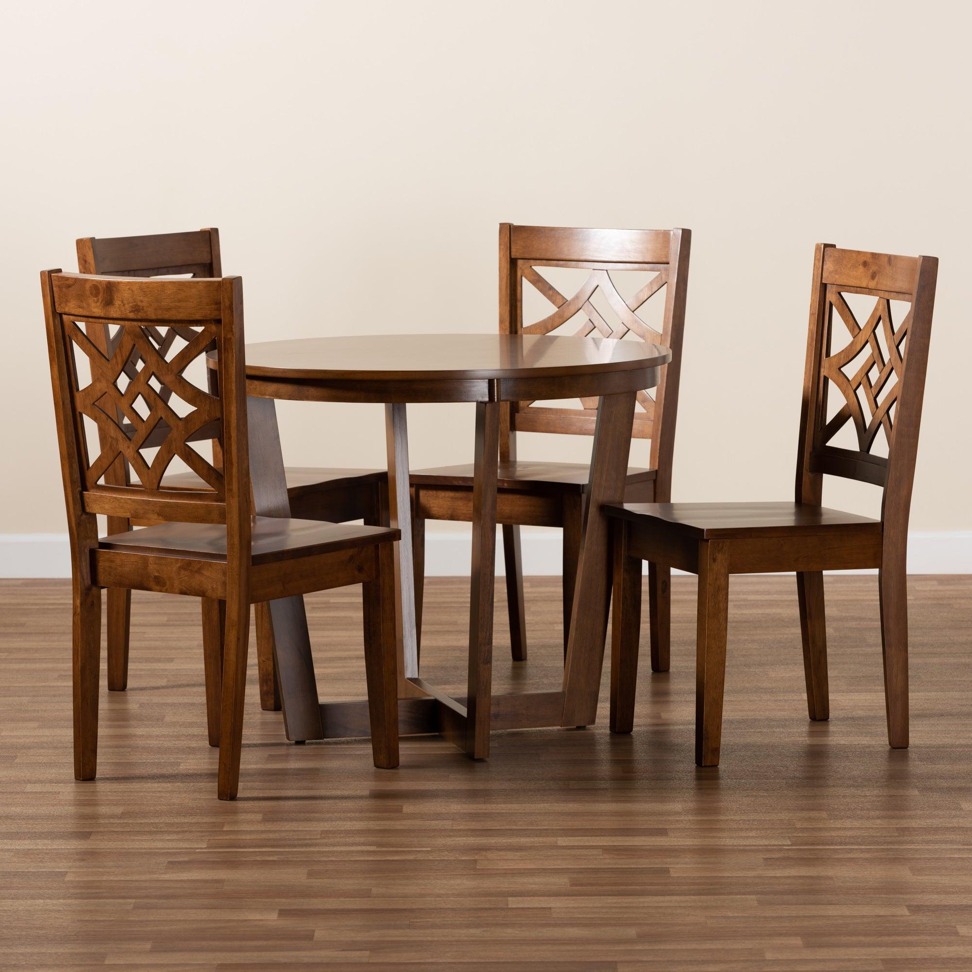 Brava Modern and Contemporary Finished Wood 5-Piece Dining Set