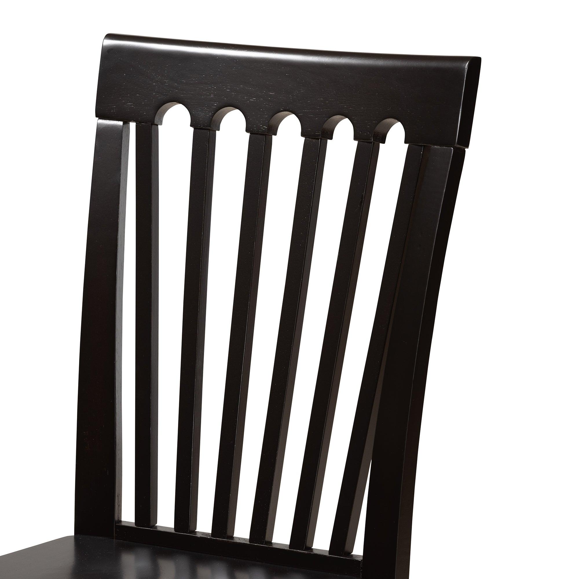 Sasa Modern and Contemporary Finished Wood 5-Piece Dining Set