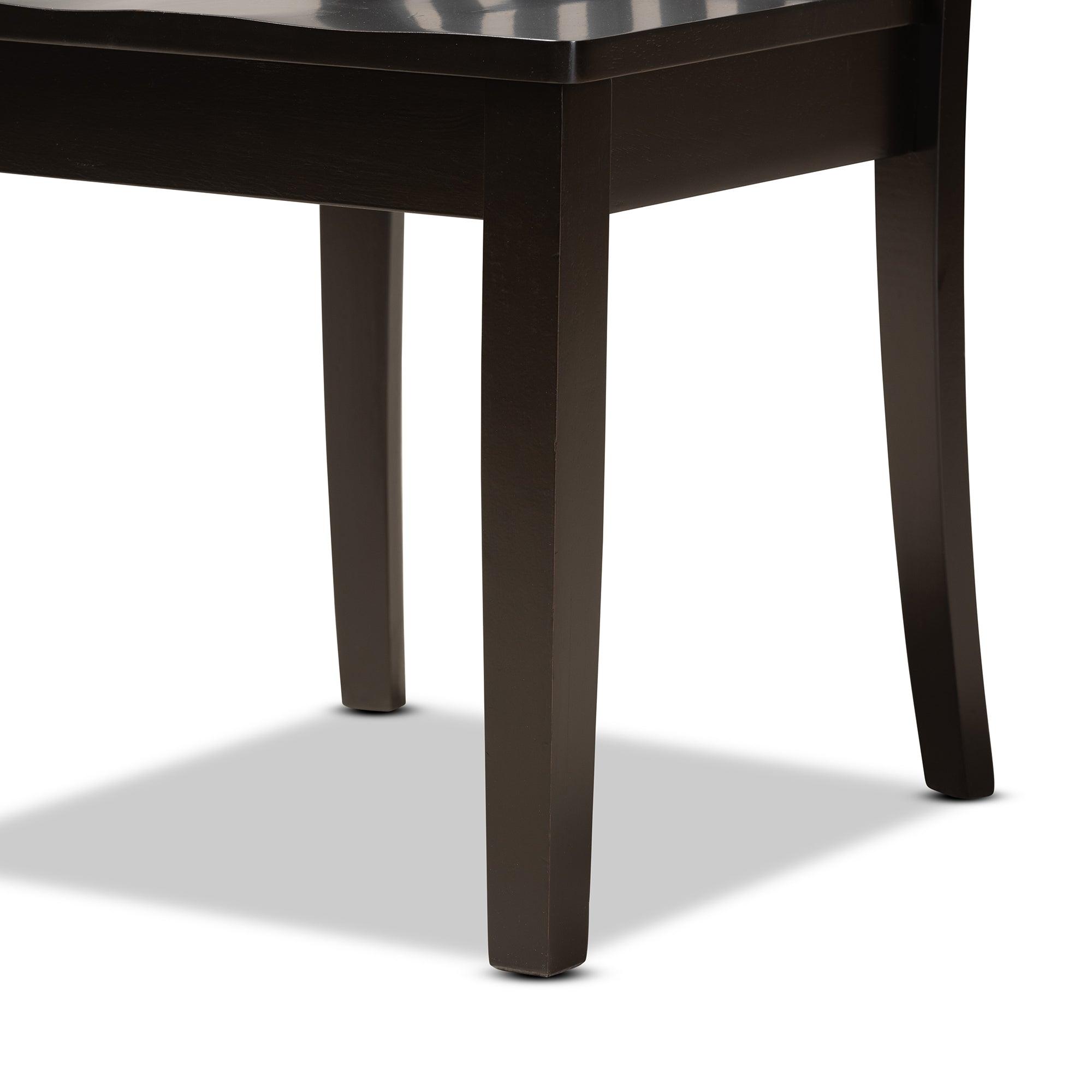 Sasa Modern and Contemporary Finished Wood 5-Piece Dining Set