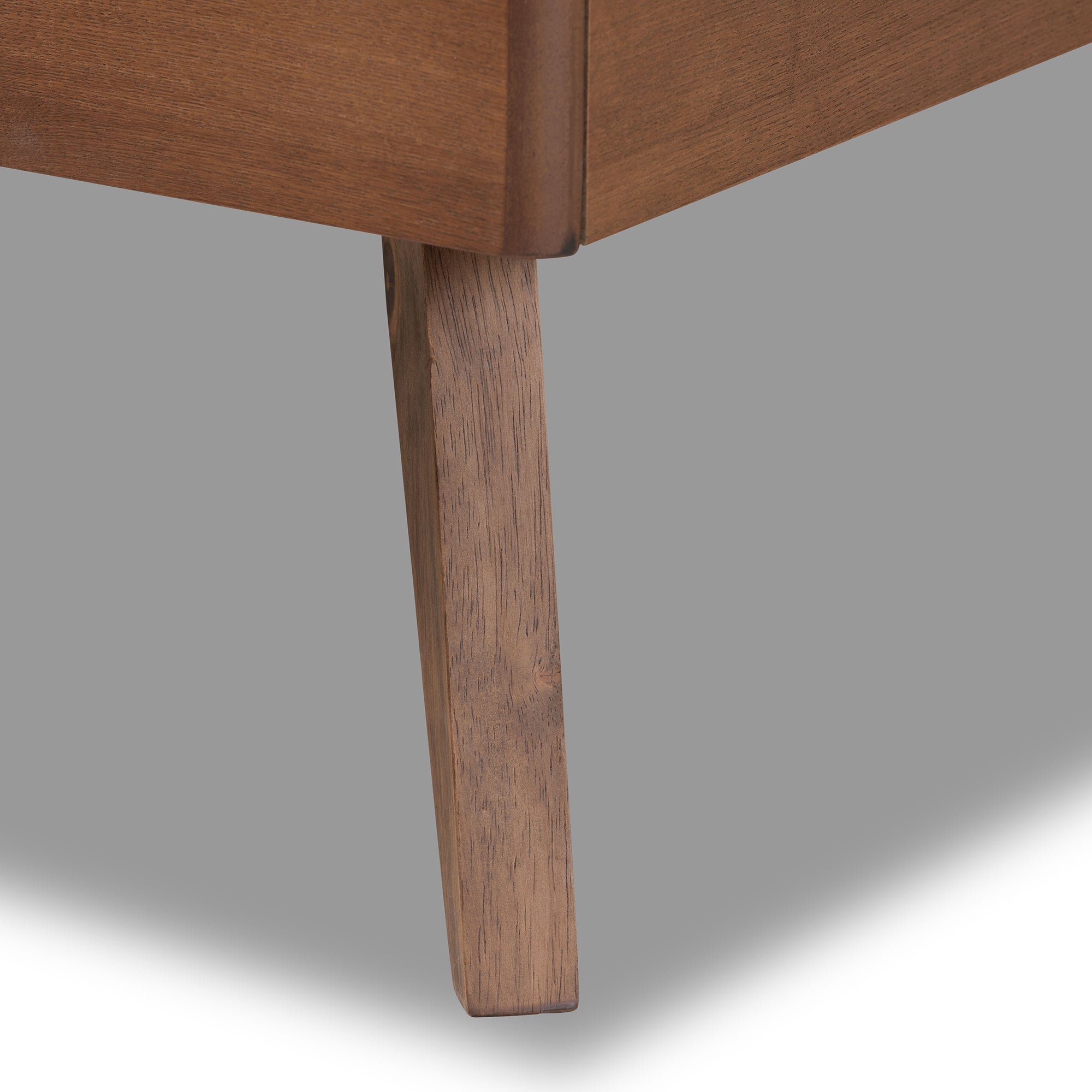 Laima Mid-Century Modern Fabric Upholstered and Finished Wood Platform Bed