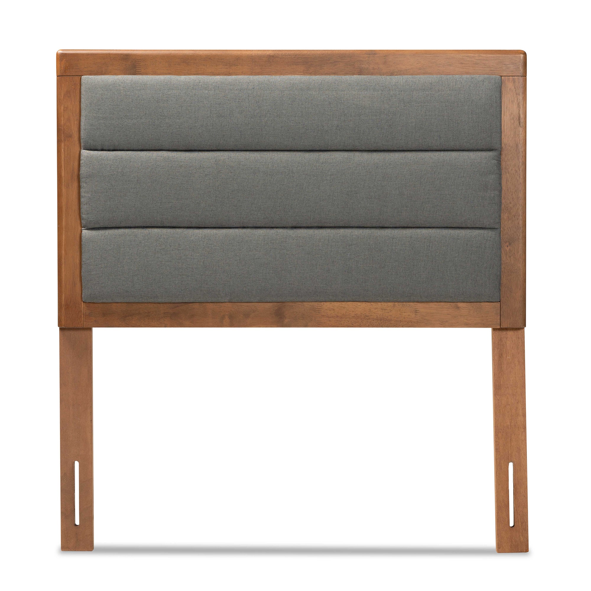 Dexter Modern and Contemporary Fabric Upholstered and Finished Wood Headboard