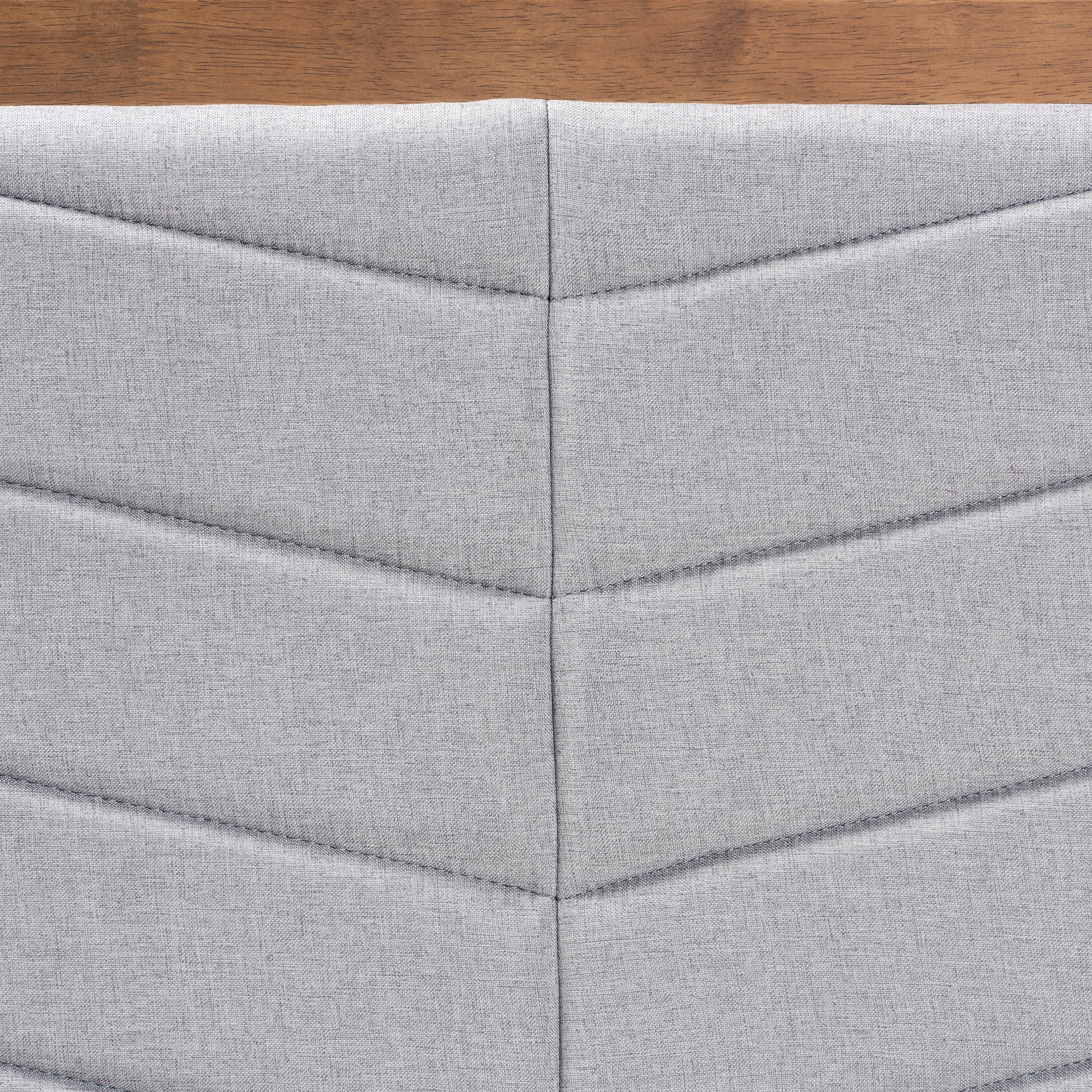 Iden Modern and Contemporary Fabric Upholstered and Finished Wood Headboard