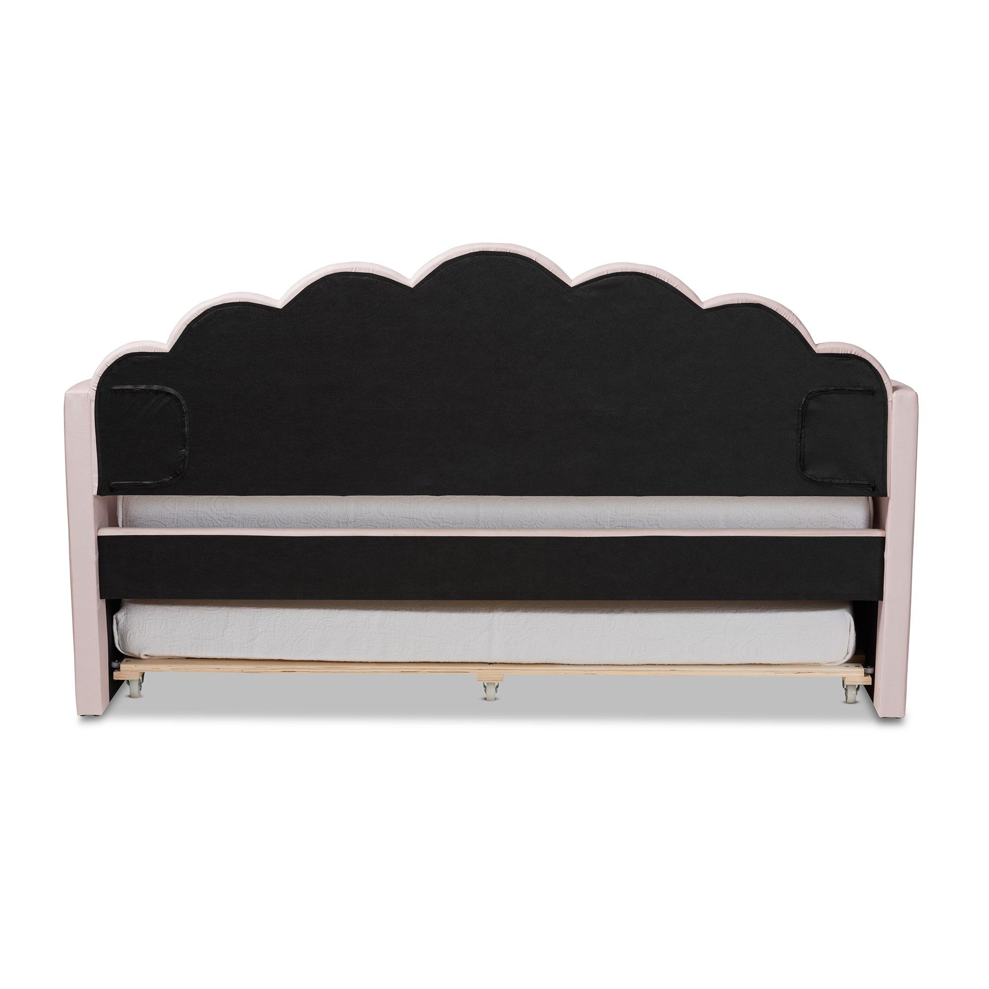 Timila Modern and Contemporary Light Velvet Fabric Upholstered Daybed