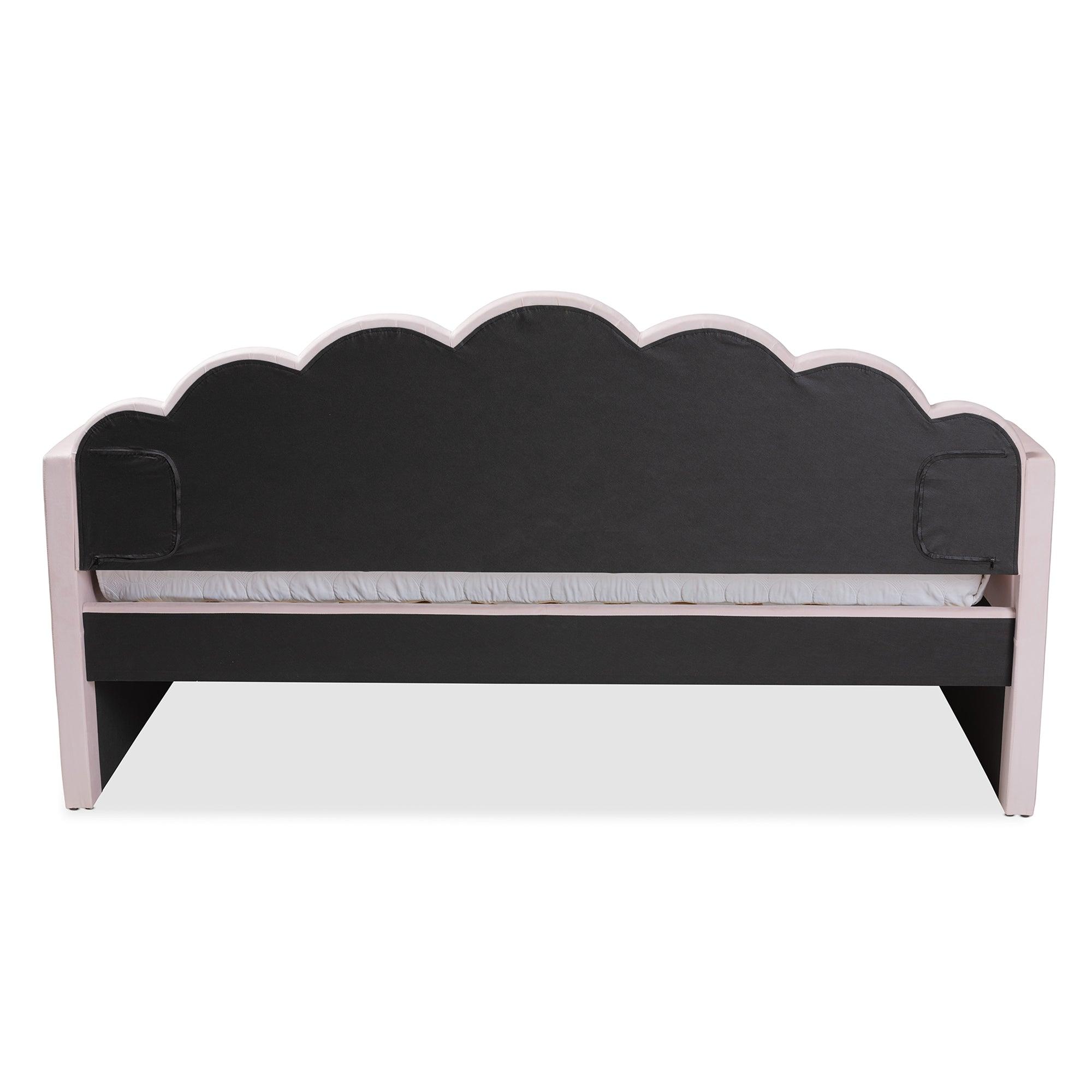 Timila Modern and Contemporary Light Velvet Fabric Upholstered Daybed