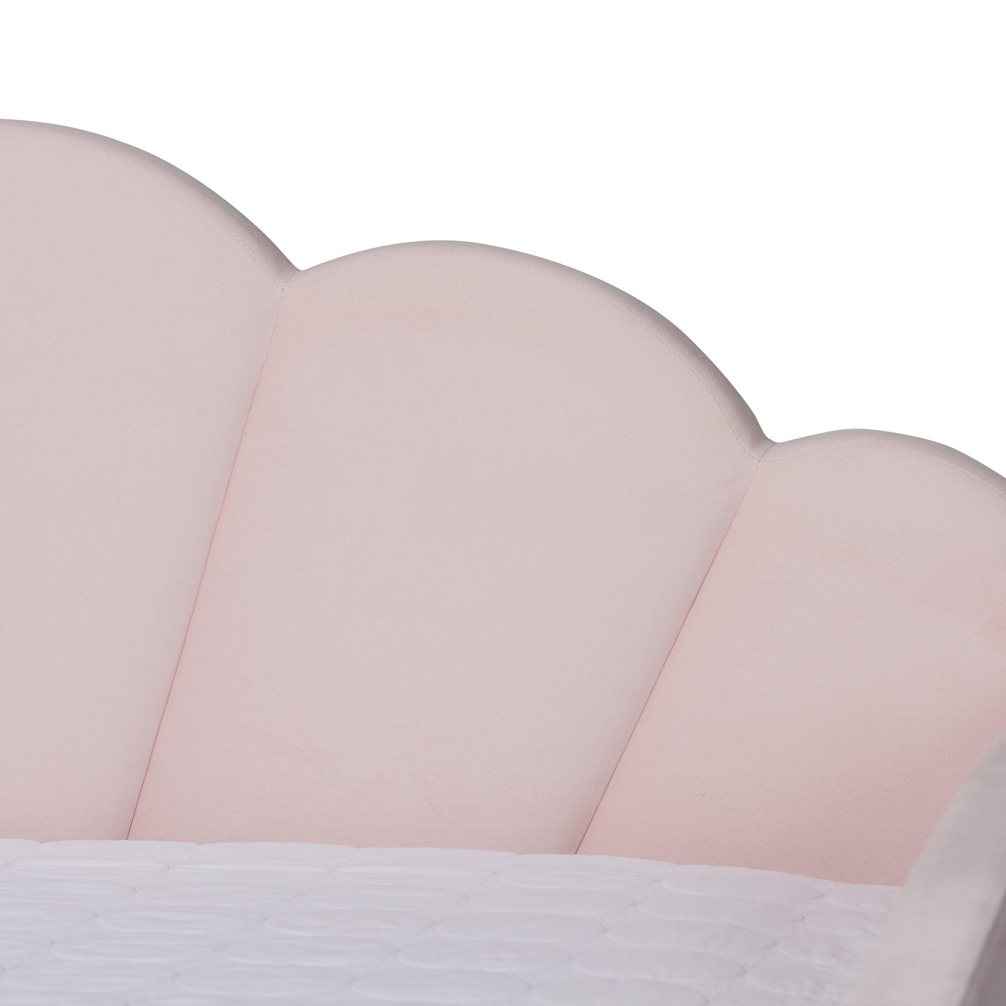 Timila Modern and Contemporary Light Velvet Fabric Upholstered Daybed