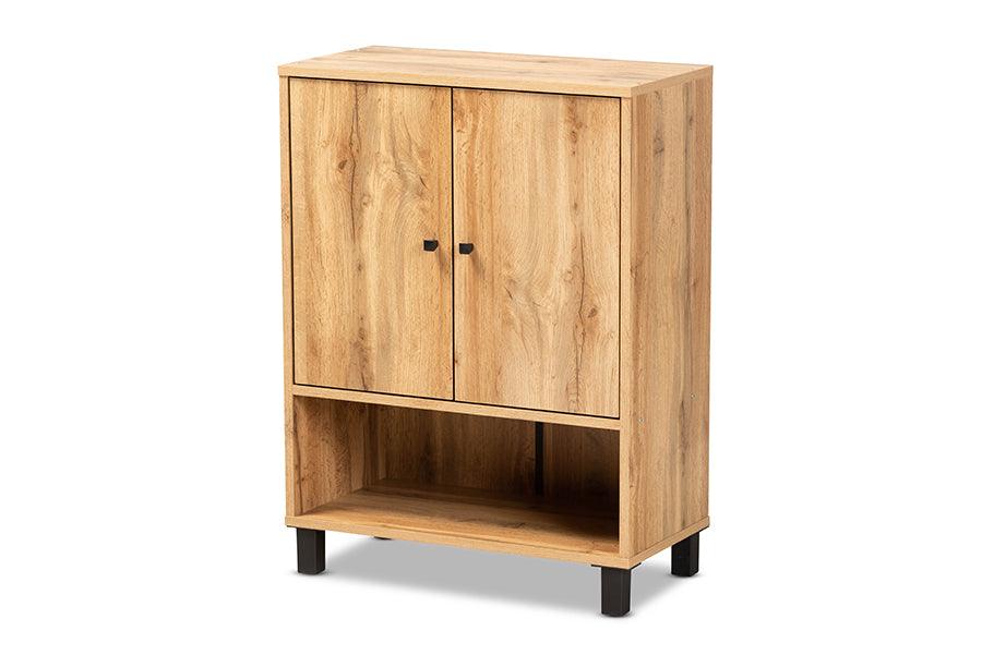 Rossin Modern and Contemporary Finished Wood 2-Door Entryway Shoe Storage Cabinet