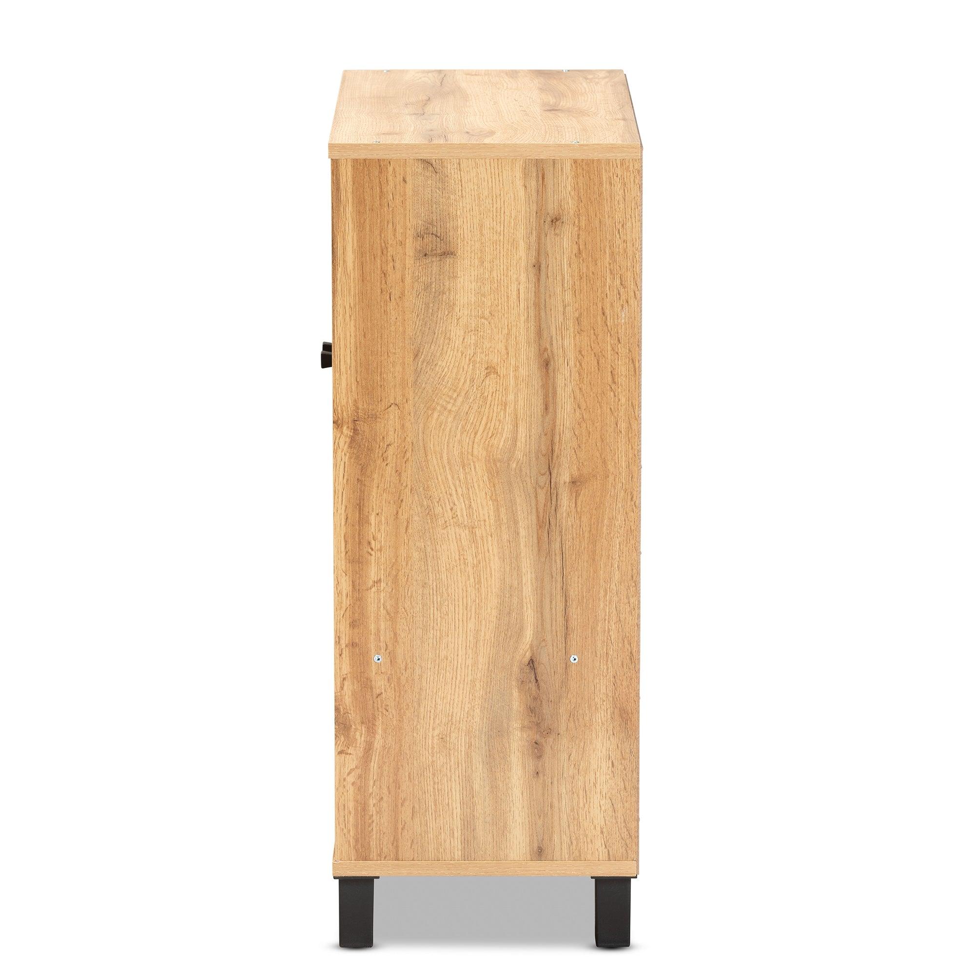 Rossin Modern and Contemporary Finished Wood 2-Door Entryway Shoe Storage Cabinet